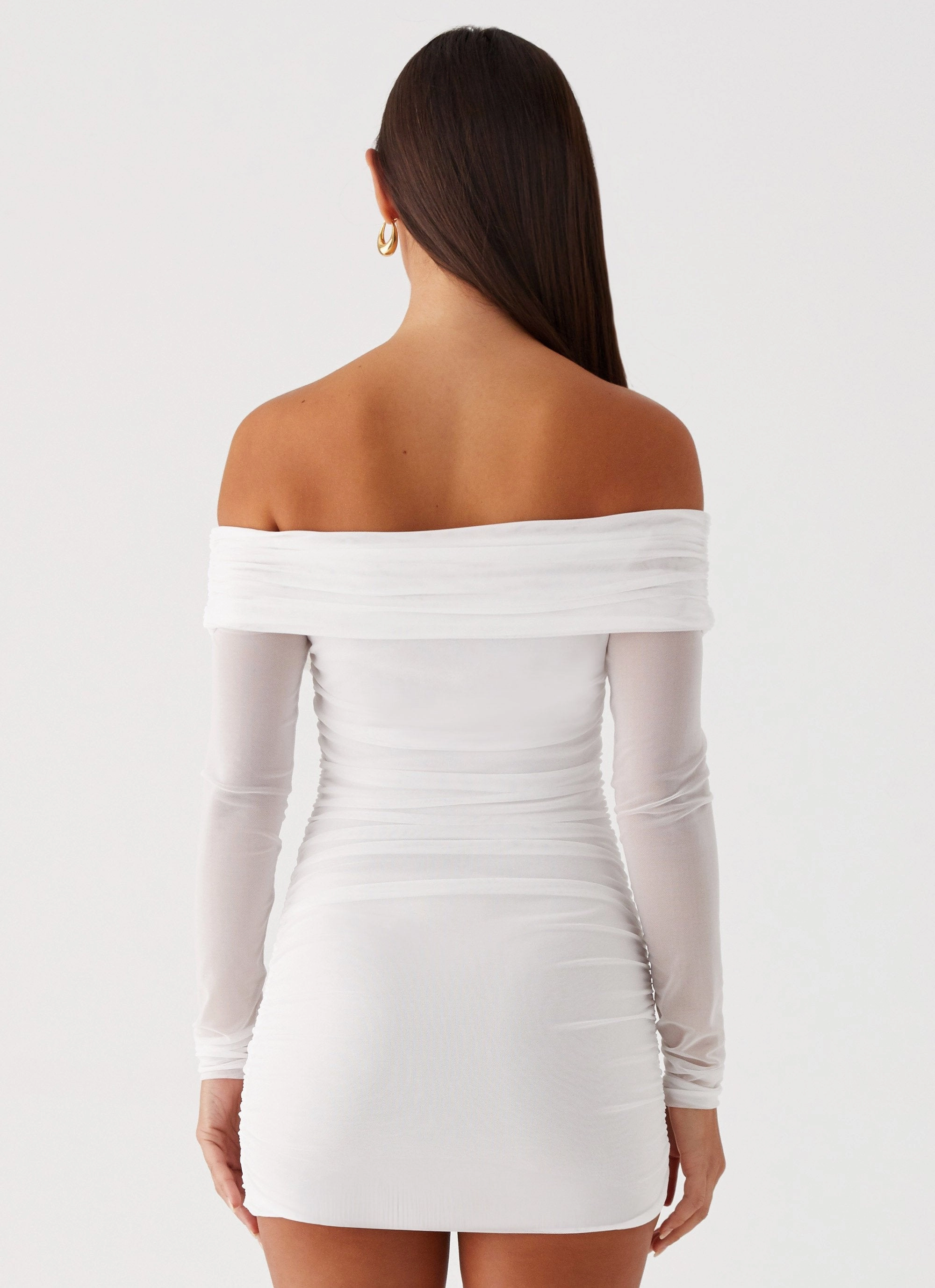 Liquid Spirit Mini Dress - White Travel Staple Solid-color