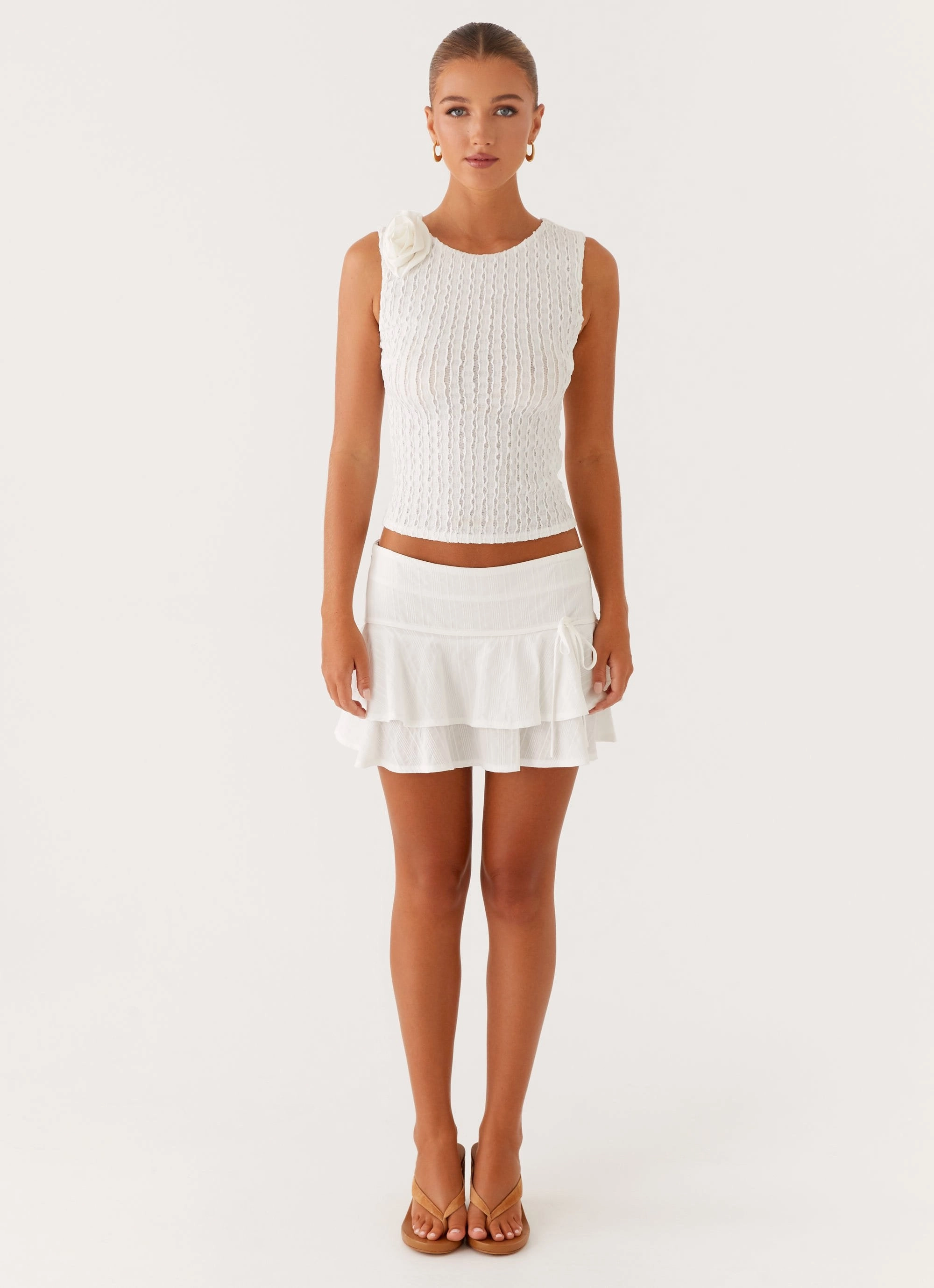 Lisbon Mini Skirt - White Mood Dressing