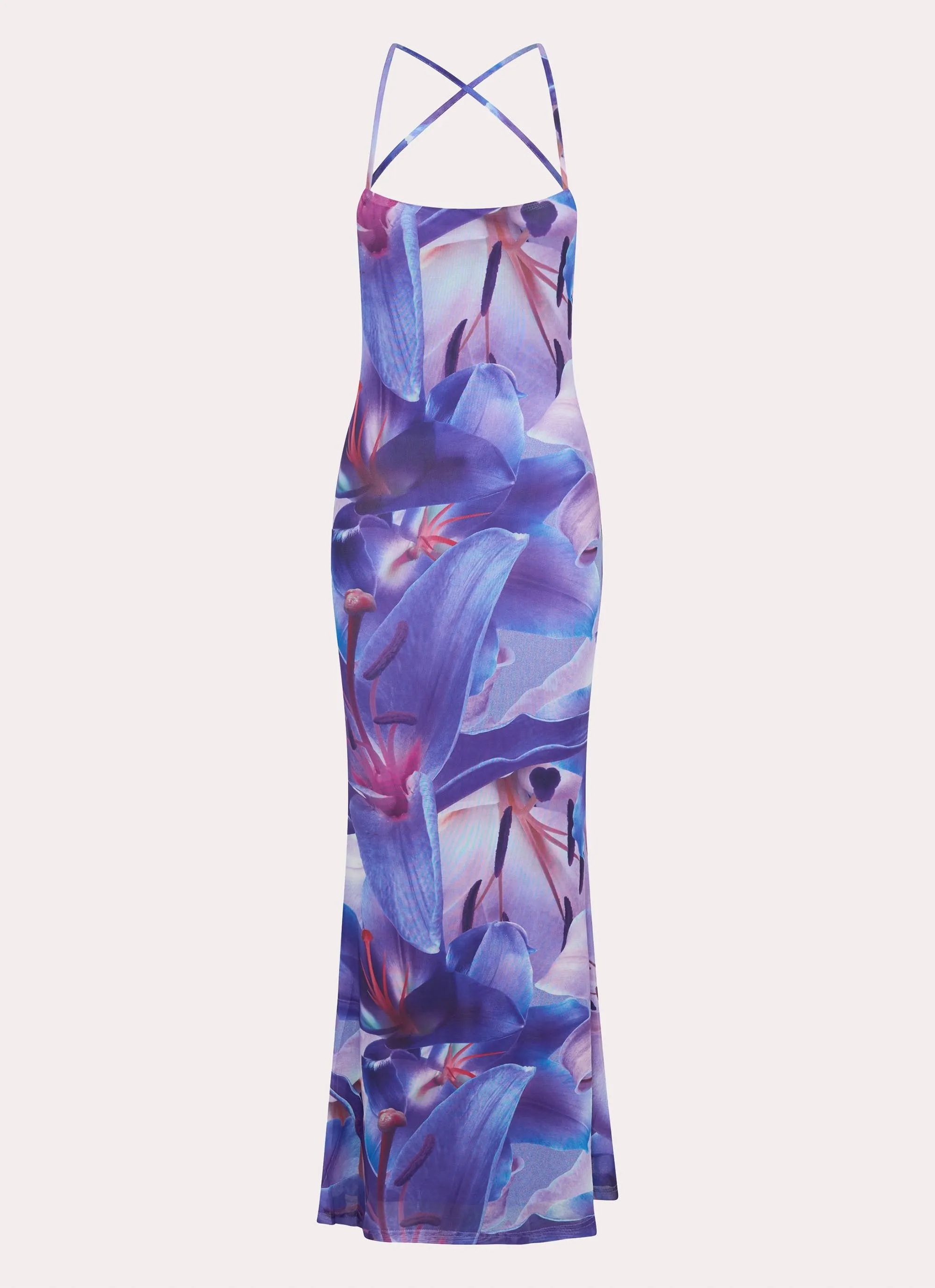 Sporty Comfort Livia Maxi Dress - Purple White Lilly