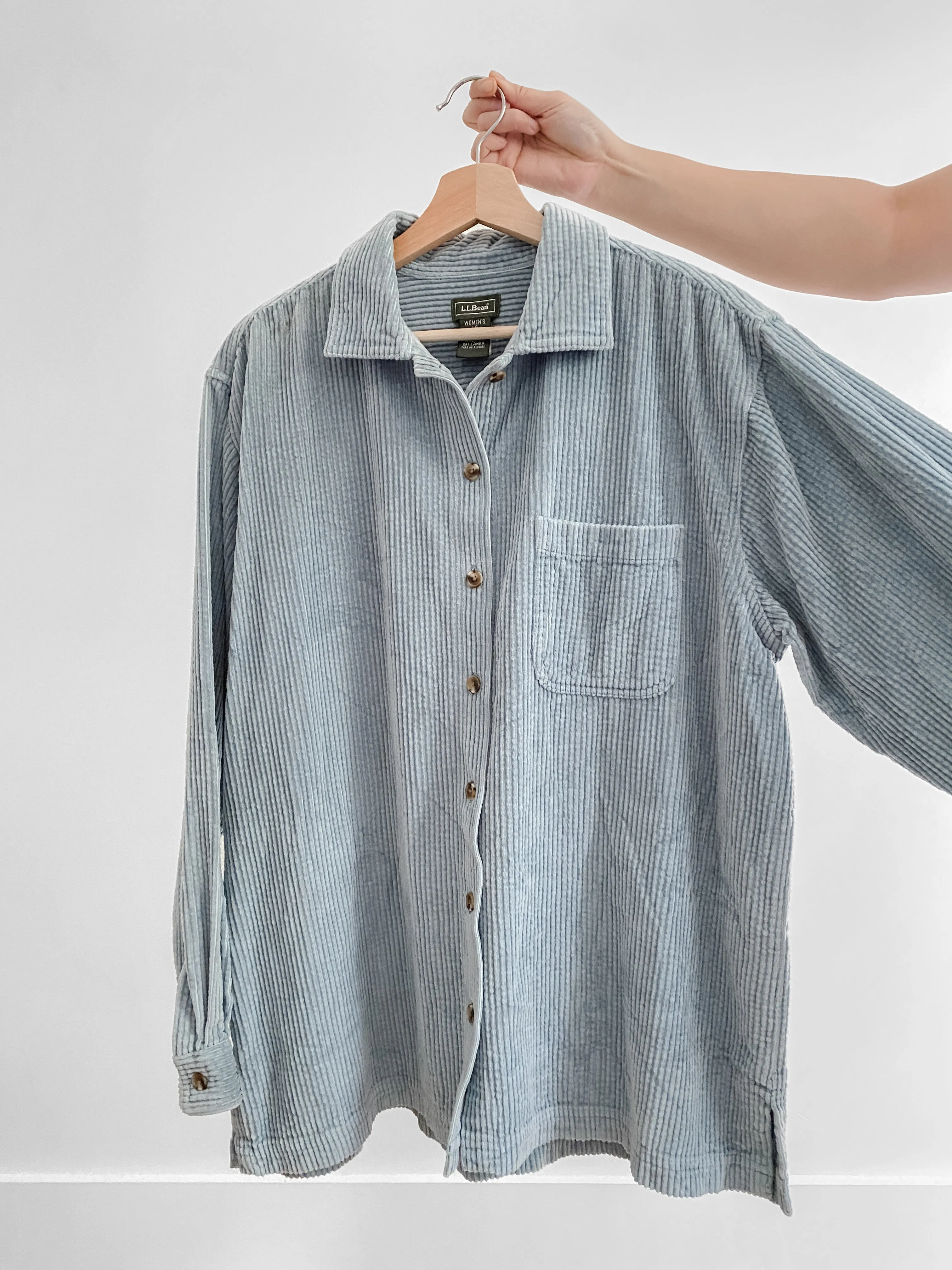 LL Bean Powder Blue Corduroy (L)