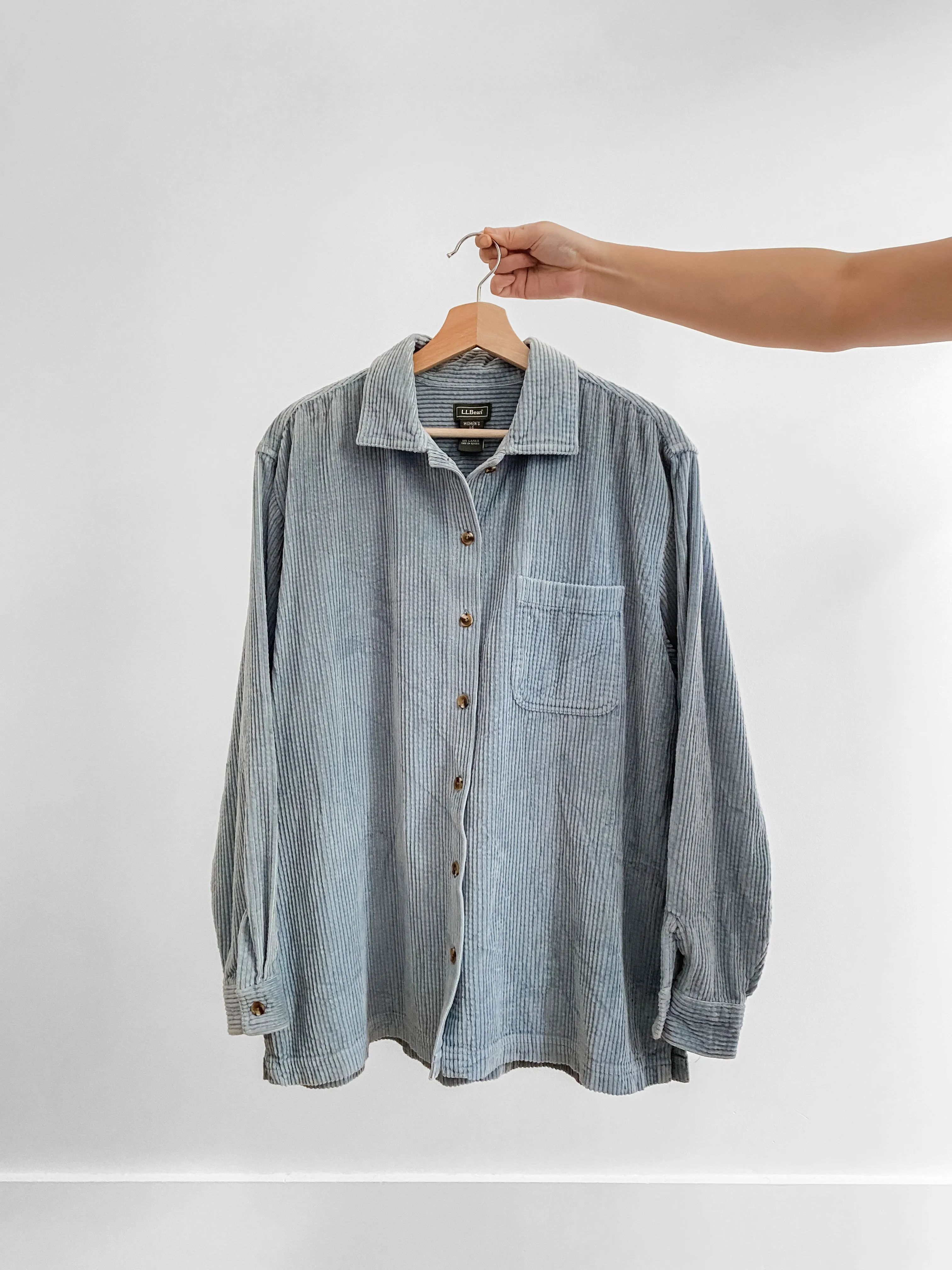 LL Bean Powder Blue Corduroy (L)