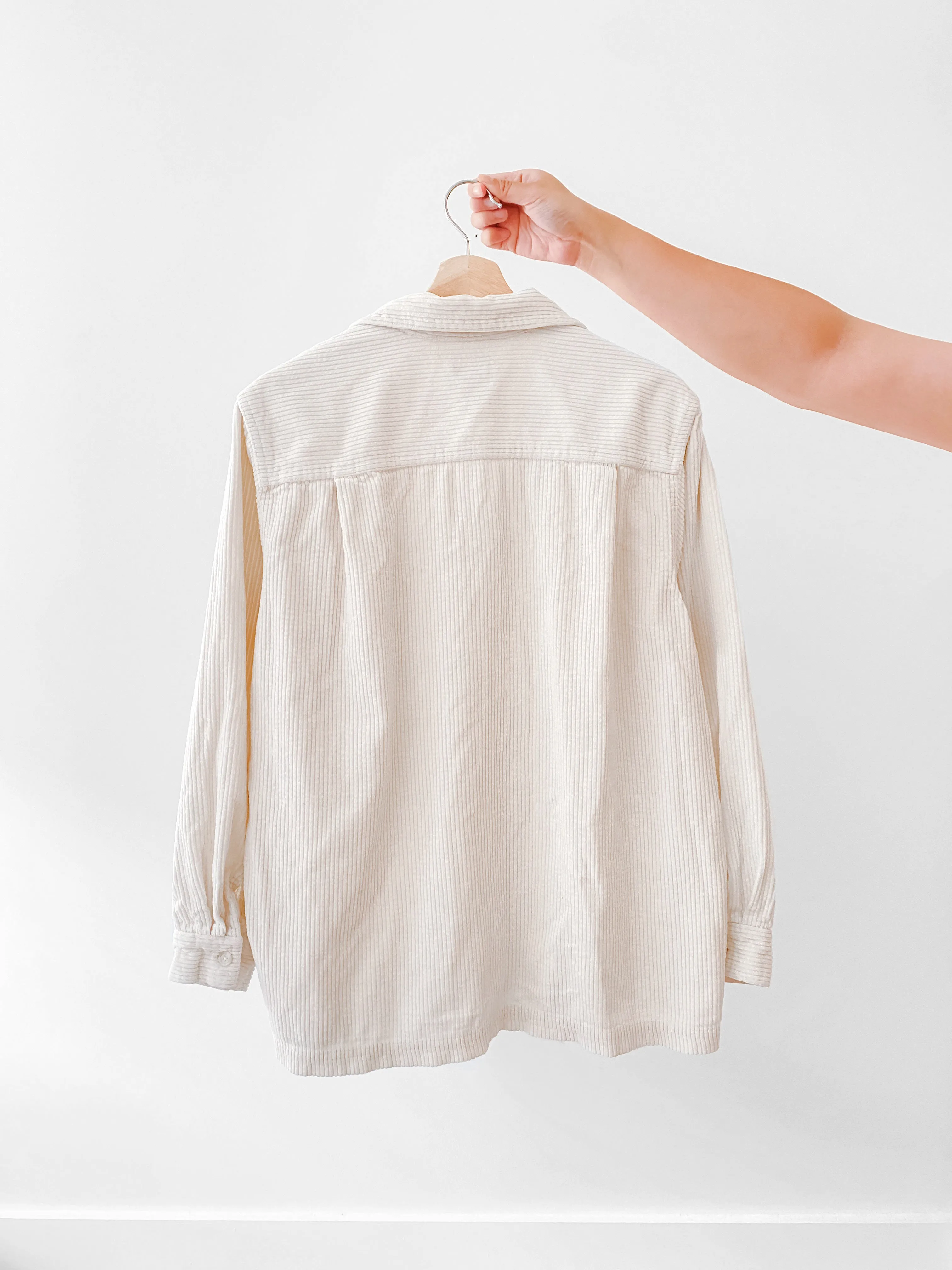 LL Bean Snow Corduroy Button Up (L)