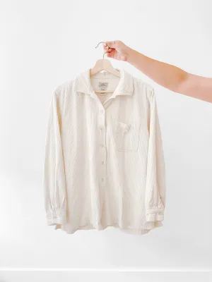 LL Bean Snow Corduroy Button Up (L)