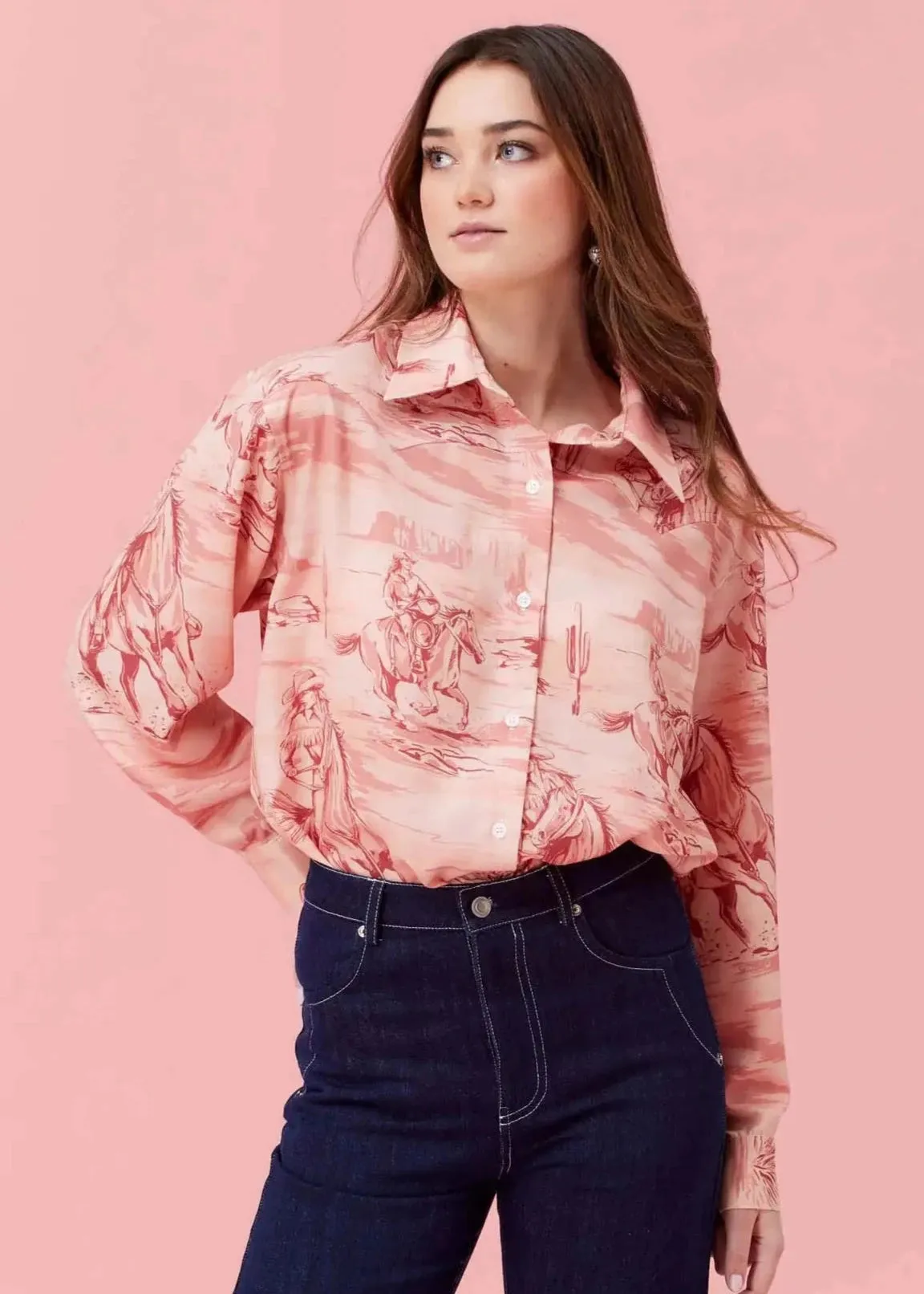 Lockhart Pant | Western Dark-Navy Denim Jeans with High-waist and Straight Leg, Denim on Denim Jacket and Pant set