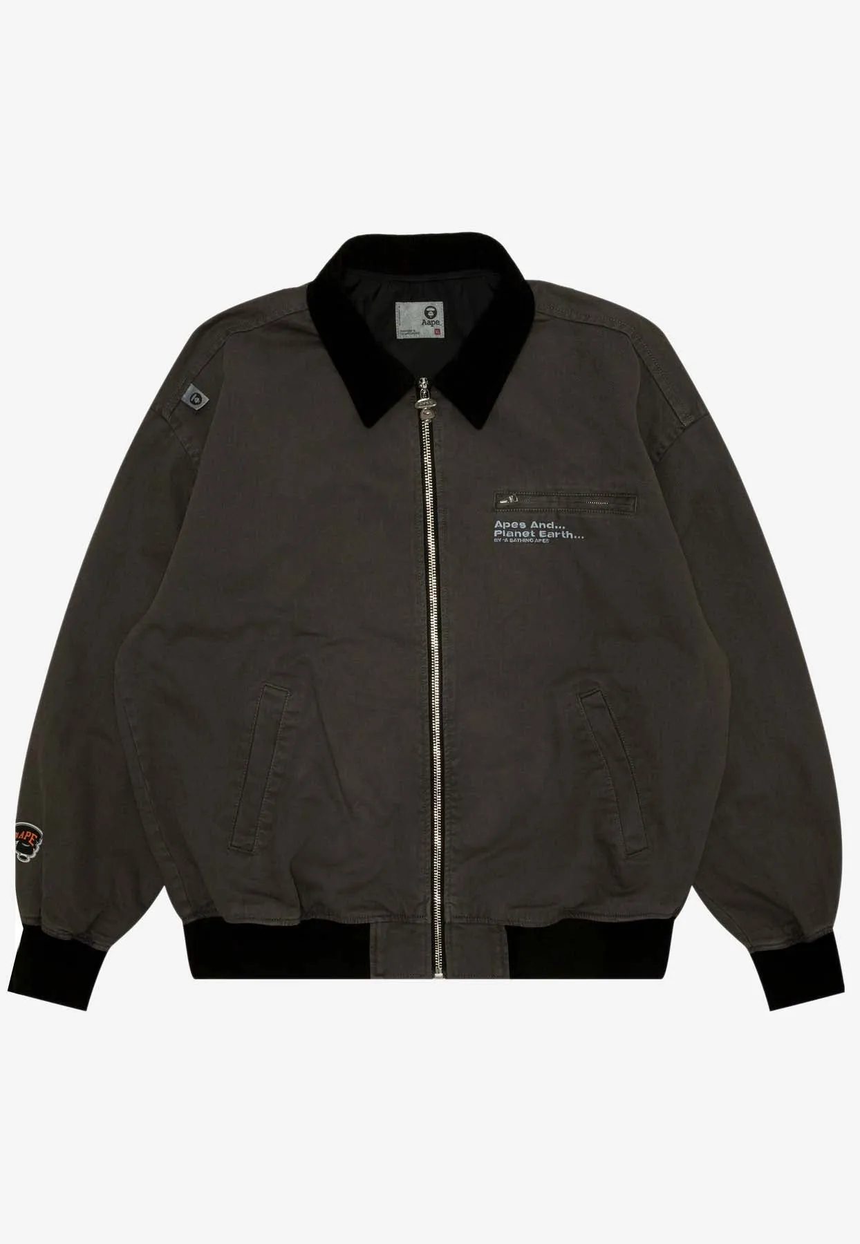 Logo Graffiti Zip-Up Hooded Sweatshirt