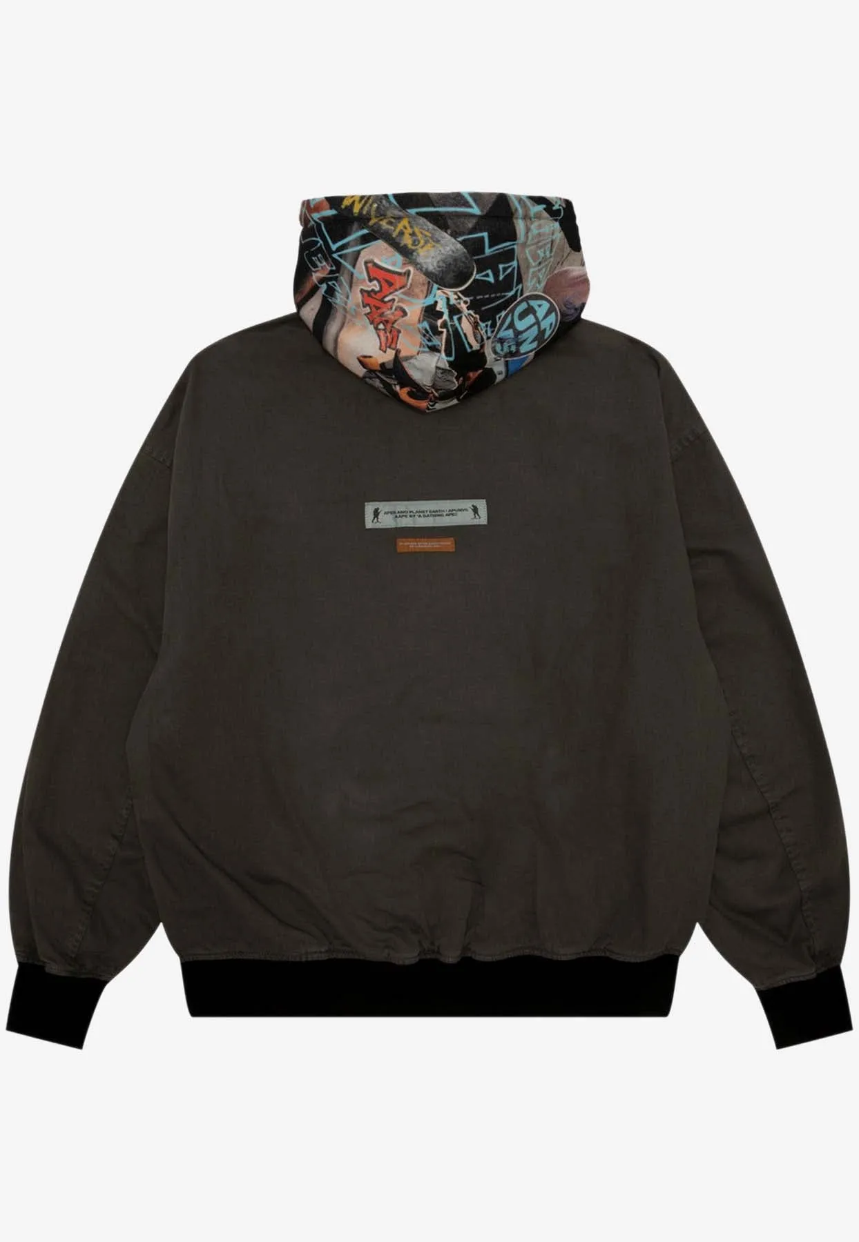 Logo Graffiti Zip-Up Hooded Sweatshirt