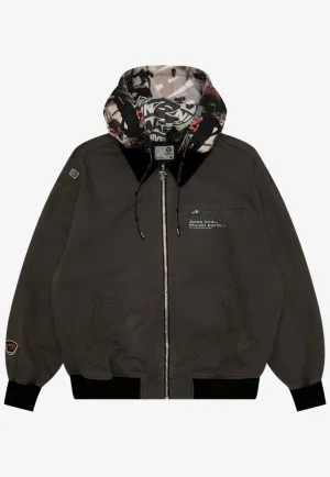 Logo Graffiti Zip-Up Hooded Sweatshirt