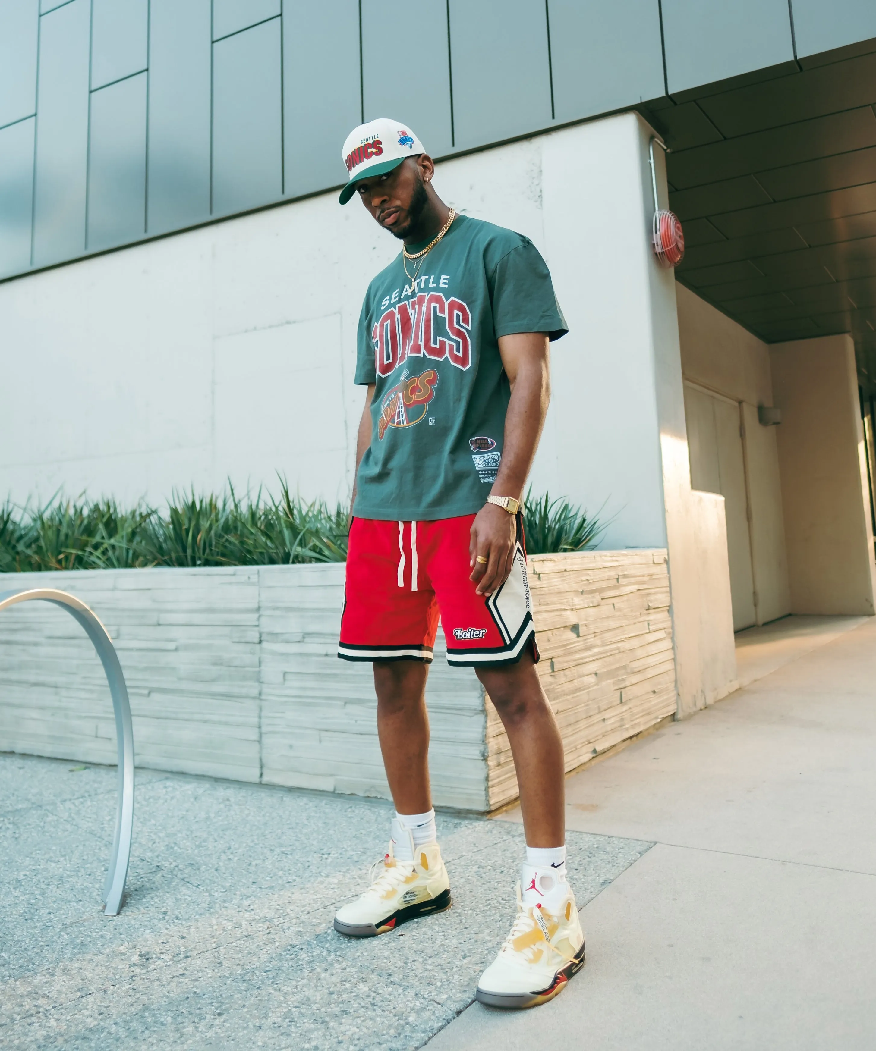 Loiter Carter Corduroy Basketball Shorts Red