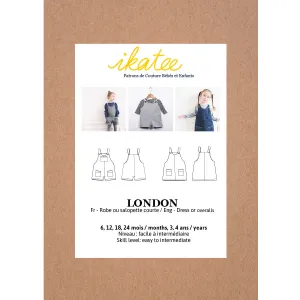 LONDON Dress & Short Overalls - Girl 6-4Y - Paper Sewing Pattern