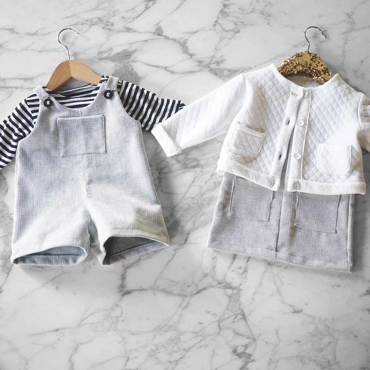 LONDON Dress & Short Overalls - Girl 6-4Y - Paper Sewing Pattern