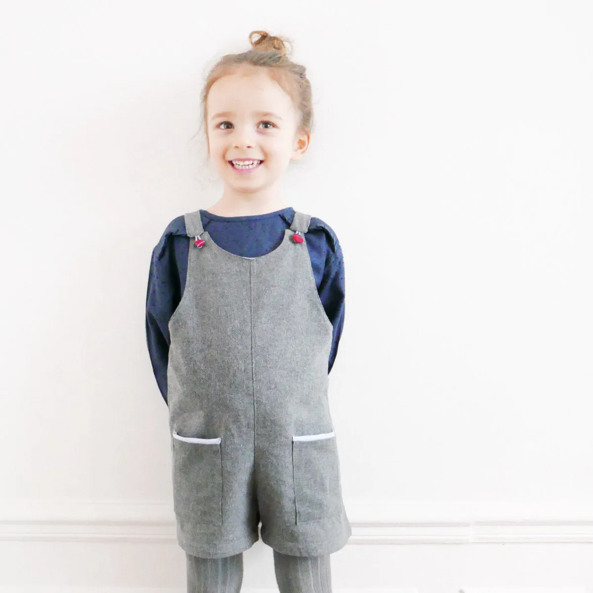 LONDON Dress & Short Overalls - Girl 6-4Y - Paper Sewing Pattern