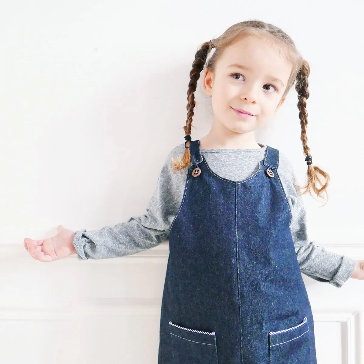 LONDON Dress & Short Overalls - Girl 6-4Y - Paper Sewing Pattern