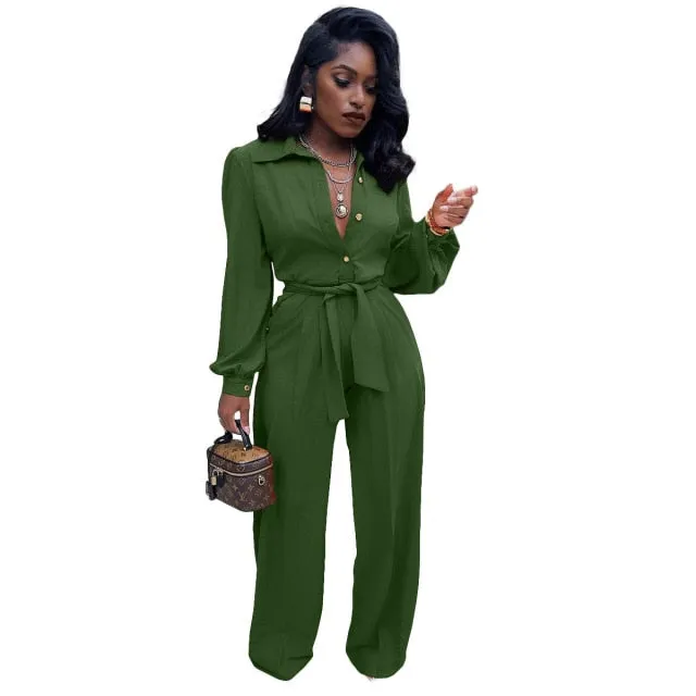 Long-sleeve Overalls Jumpsuit