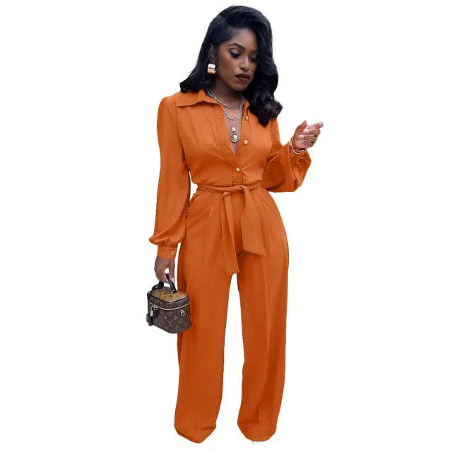 Long-sleeve Overalls Jumpsuit