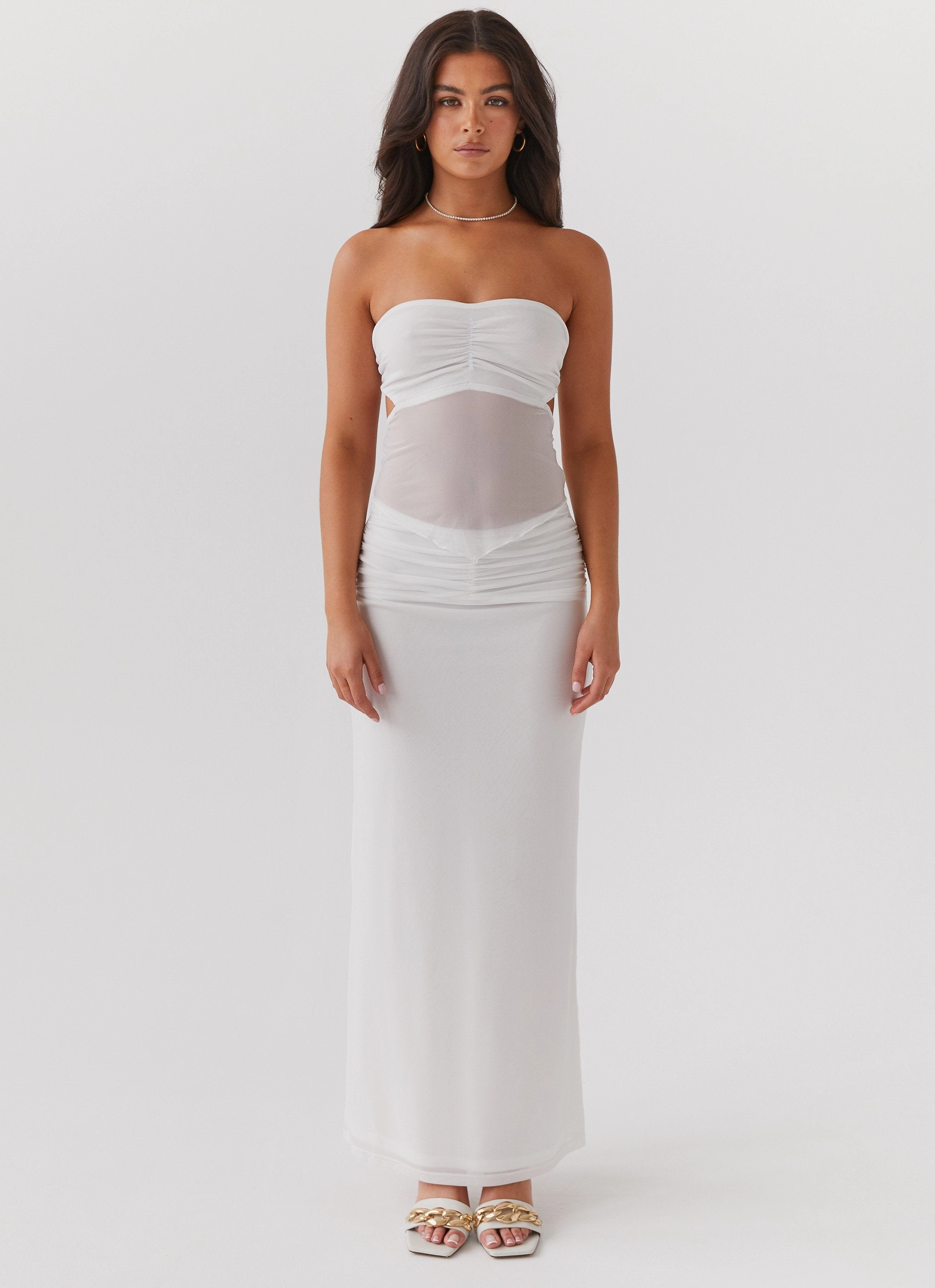 Look At Me Strapless Top - White Packable design Classic Fit