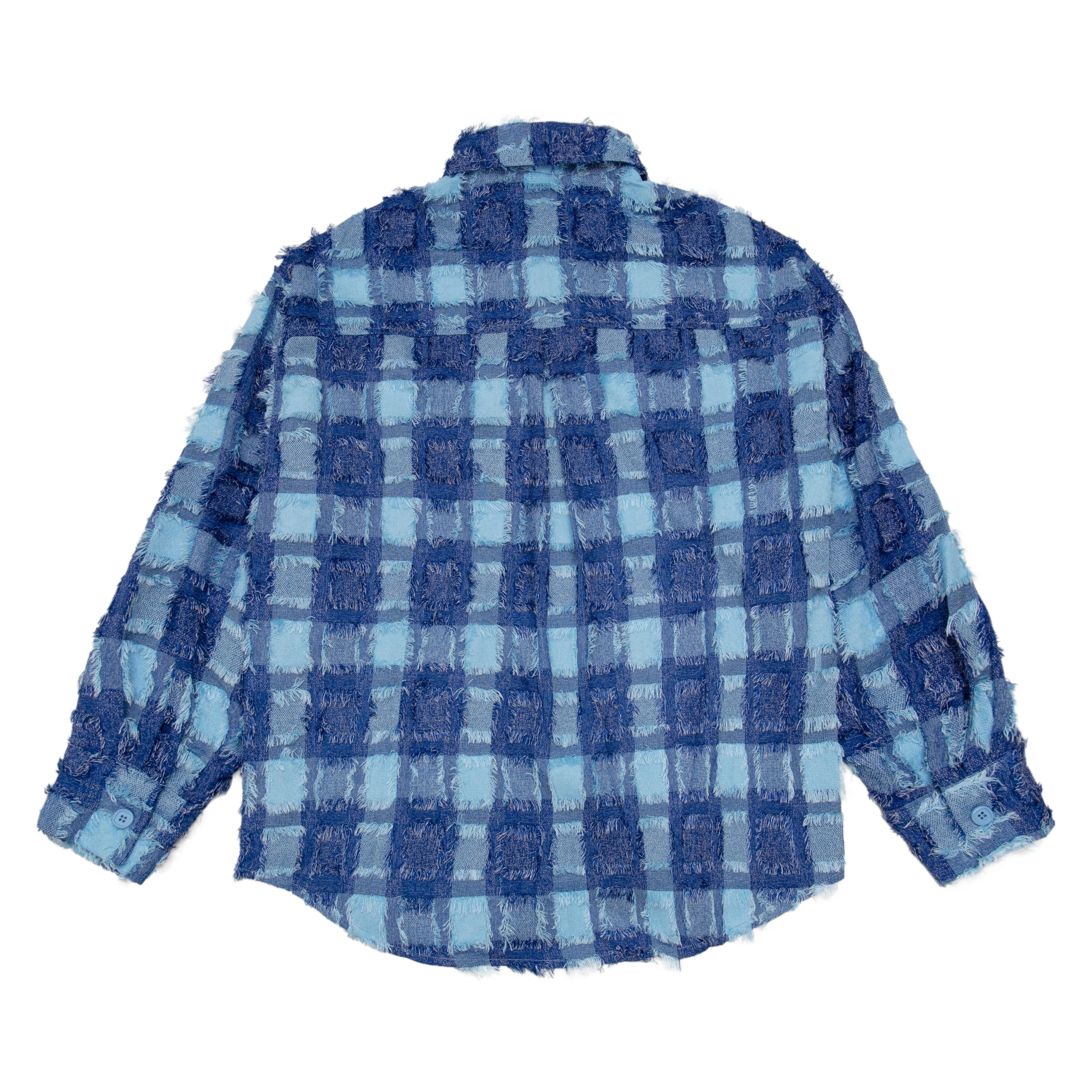 Loose Thread Flannel Blue Plaid