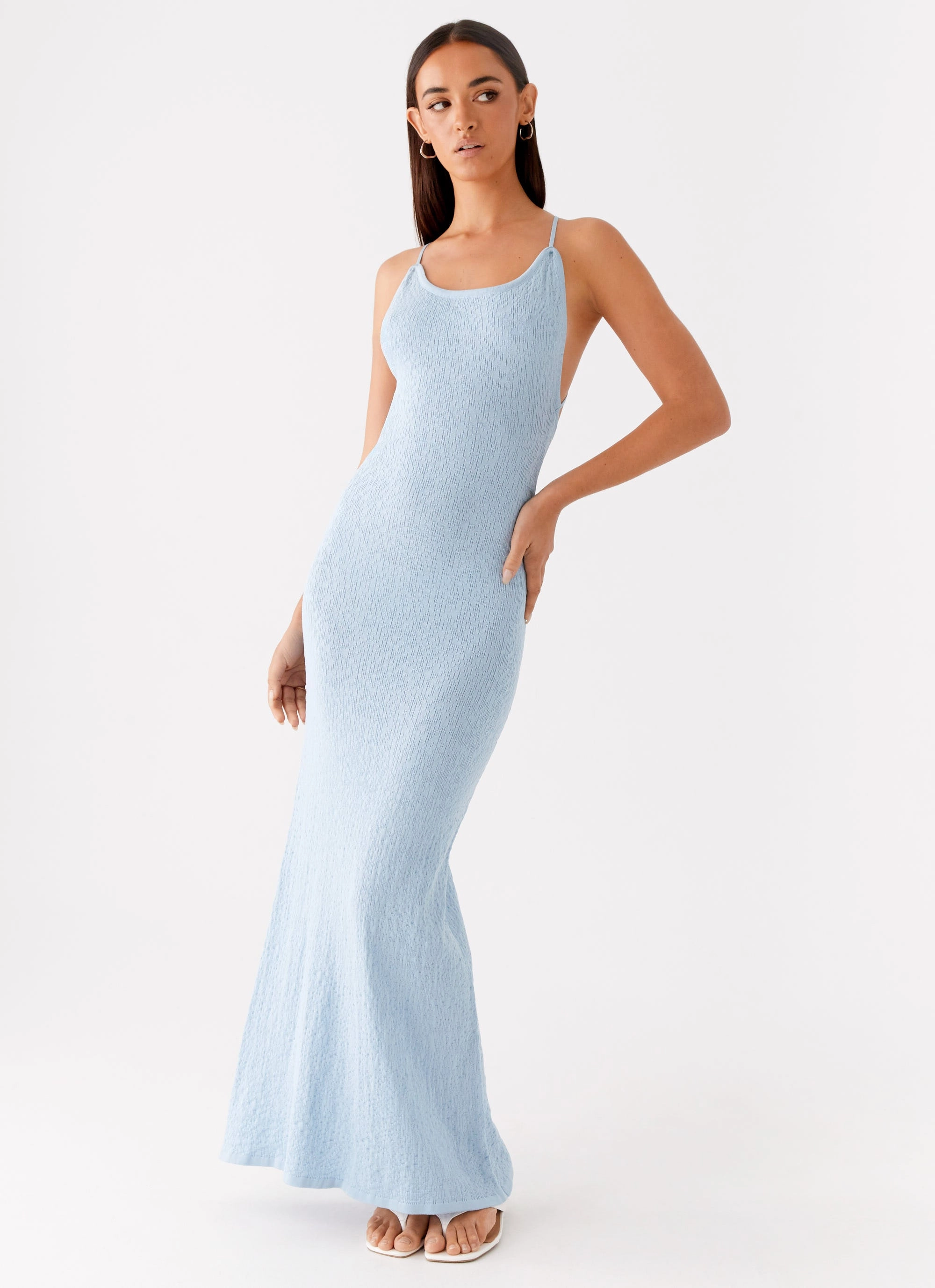 Lopez Maxi Dress - Blue Warm-Layer