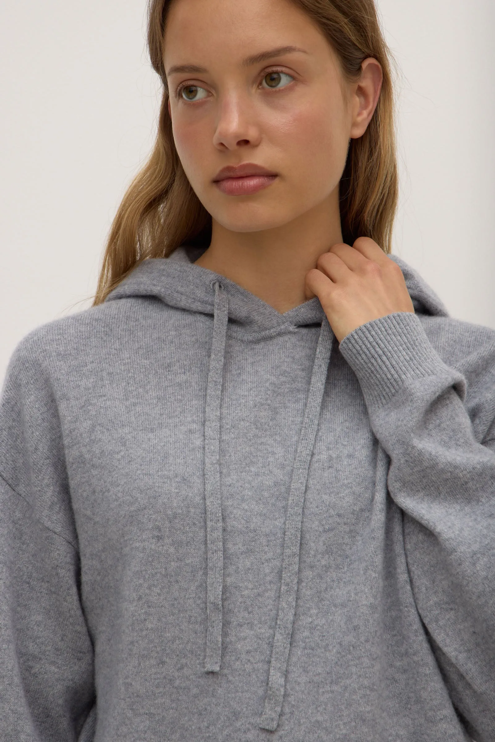 Lorrie Cashmere Hoodie Elegant Look Loose Tee