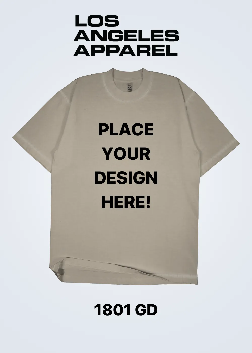 Los Angeles Apparel - 1801GD Garment Dyed T-Shirt (Heavy weight)