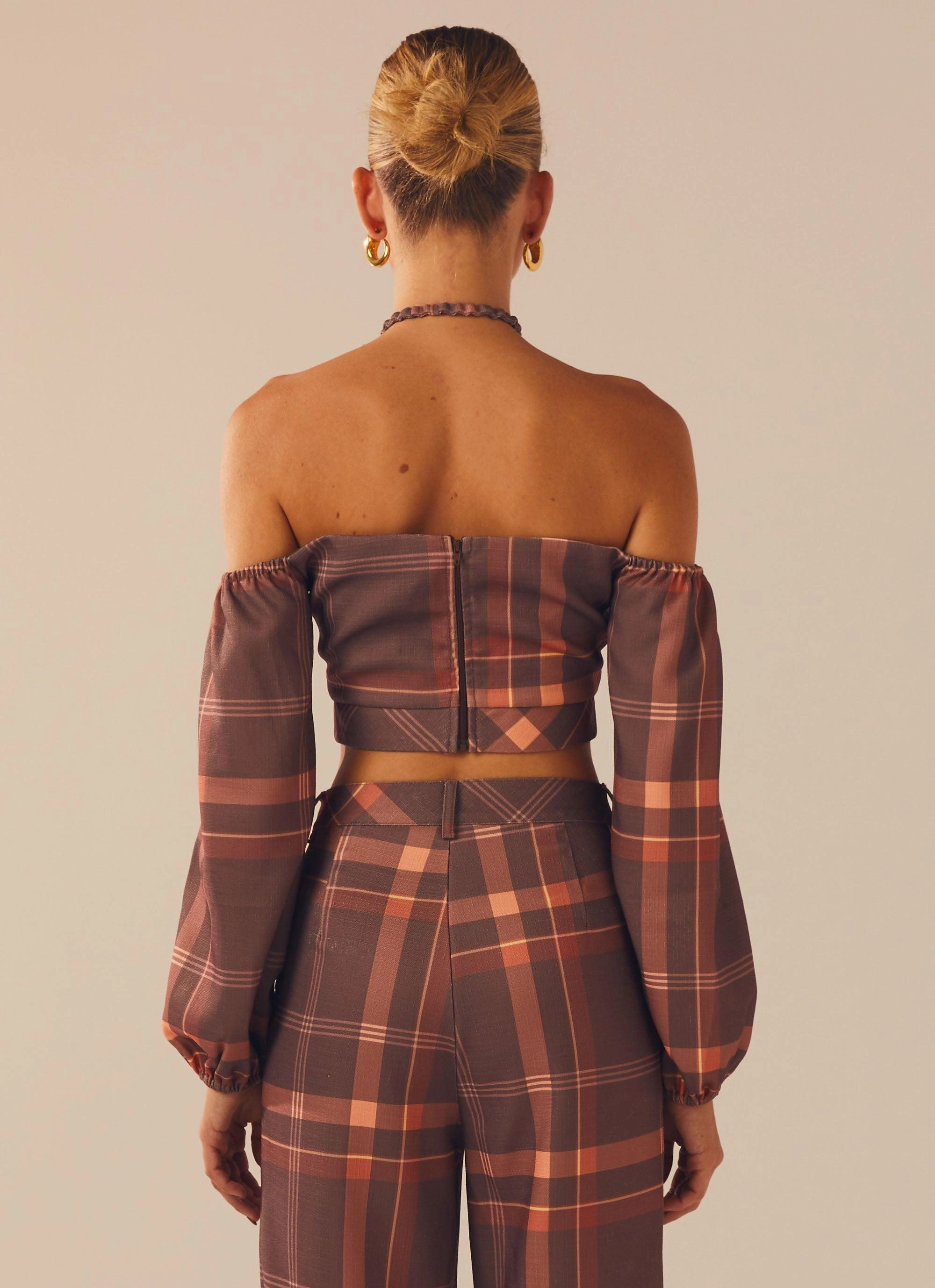 Lose My Cool Crop Top - Chestnut Versatile Design Midweight Texture