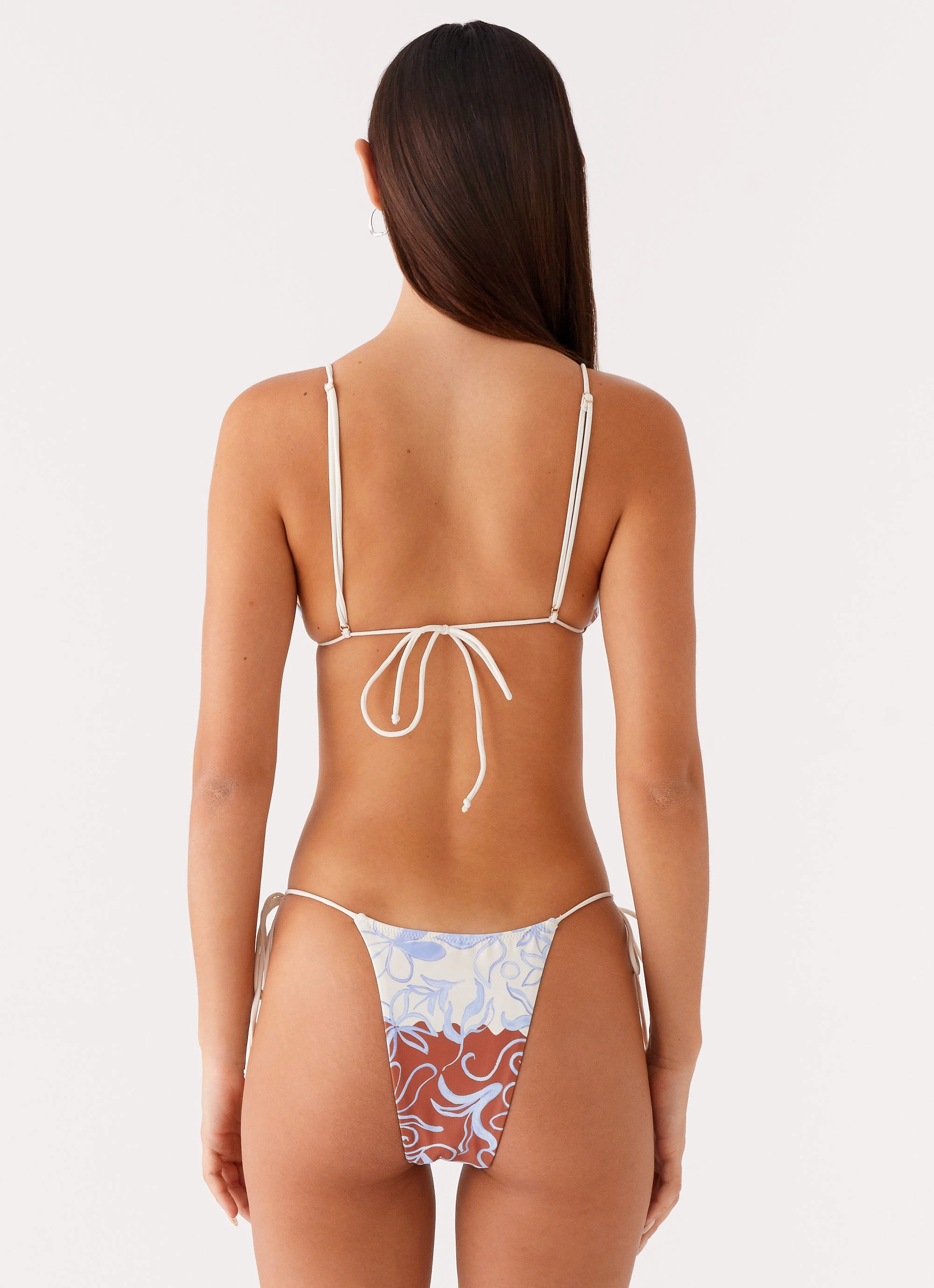 Ryland Bead Bikini Top - Bloom Wave Print Tropical Relaxation Quick Drying Technology