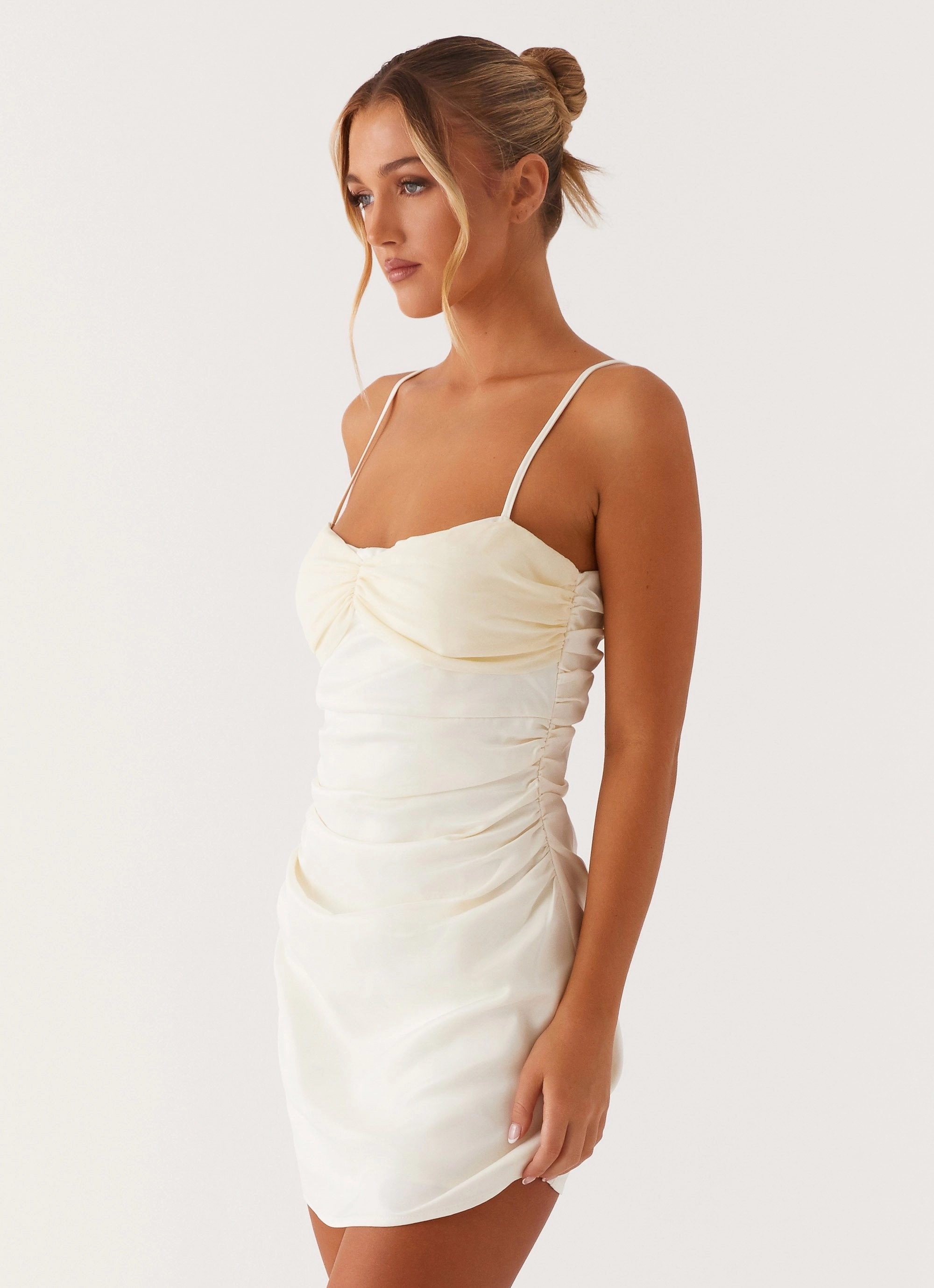 Last Summer Mini Dress - Ivory Cool Layers