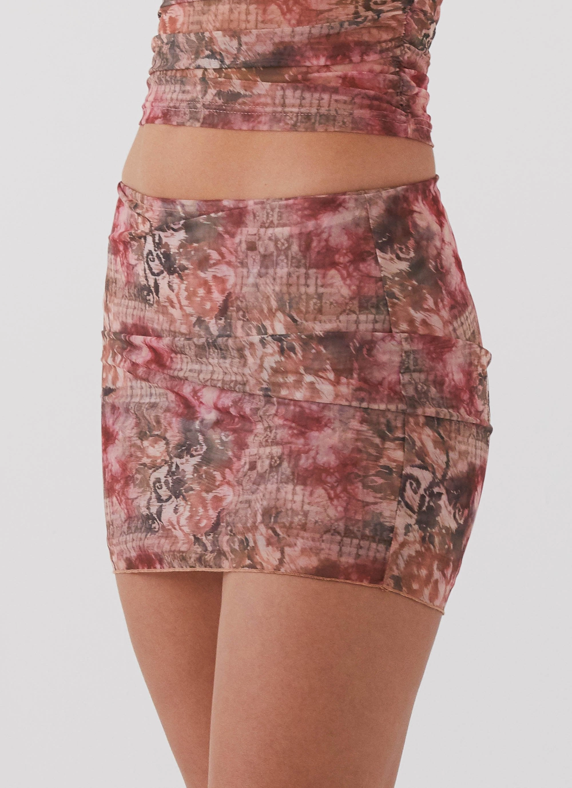 Reinforced Hems Love Child Mesh Mini Skirt - Palais Floral