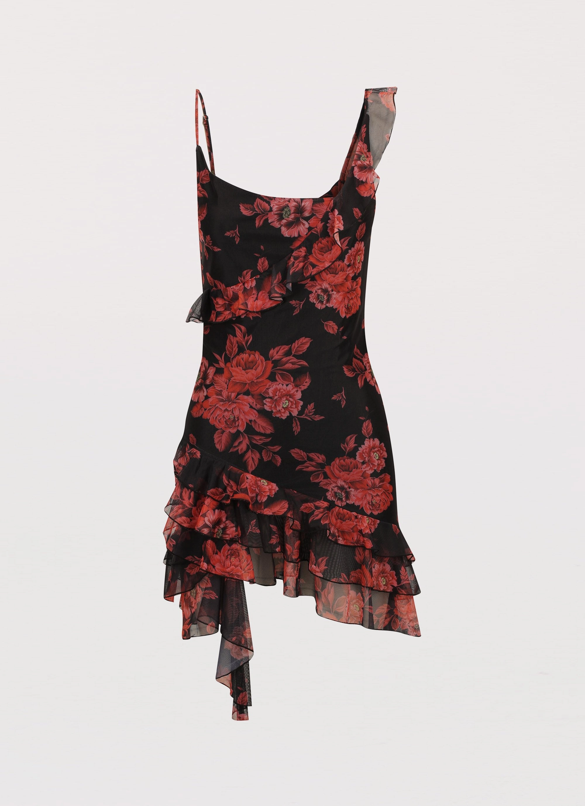 Fitted Shape Sophisticated Design Love You Mesh Mini Dress - Midnight Rosa