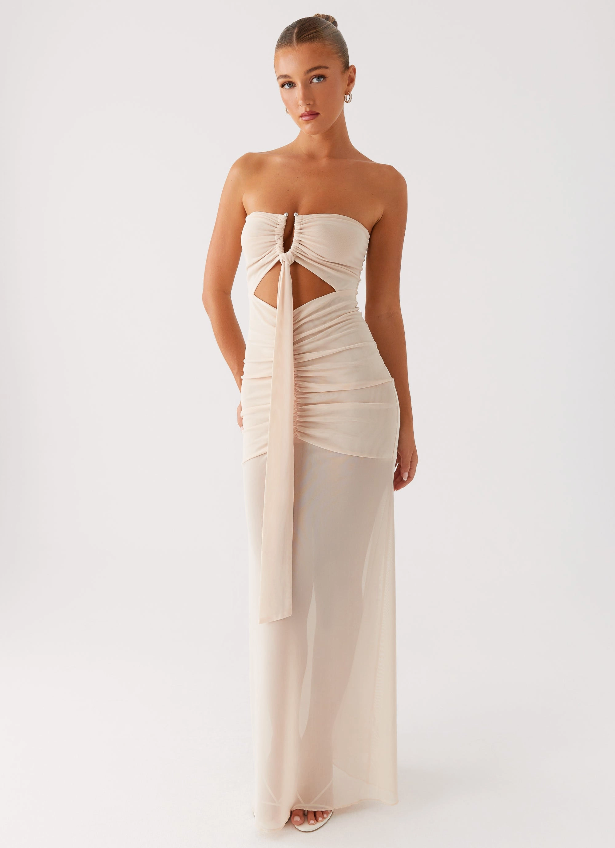 Classic Fit Lovie Maxi Dress - Beige