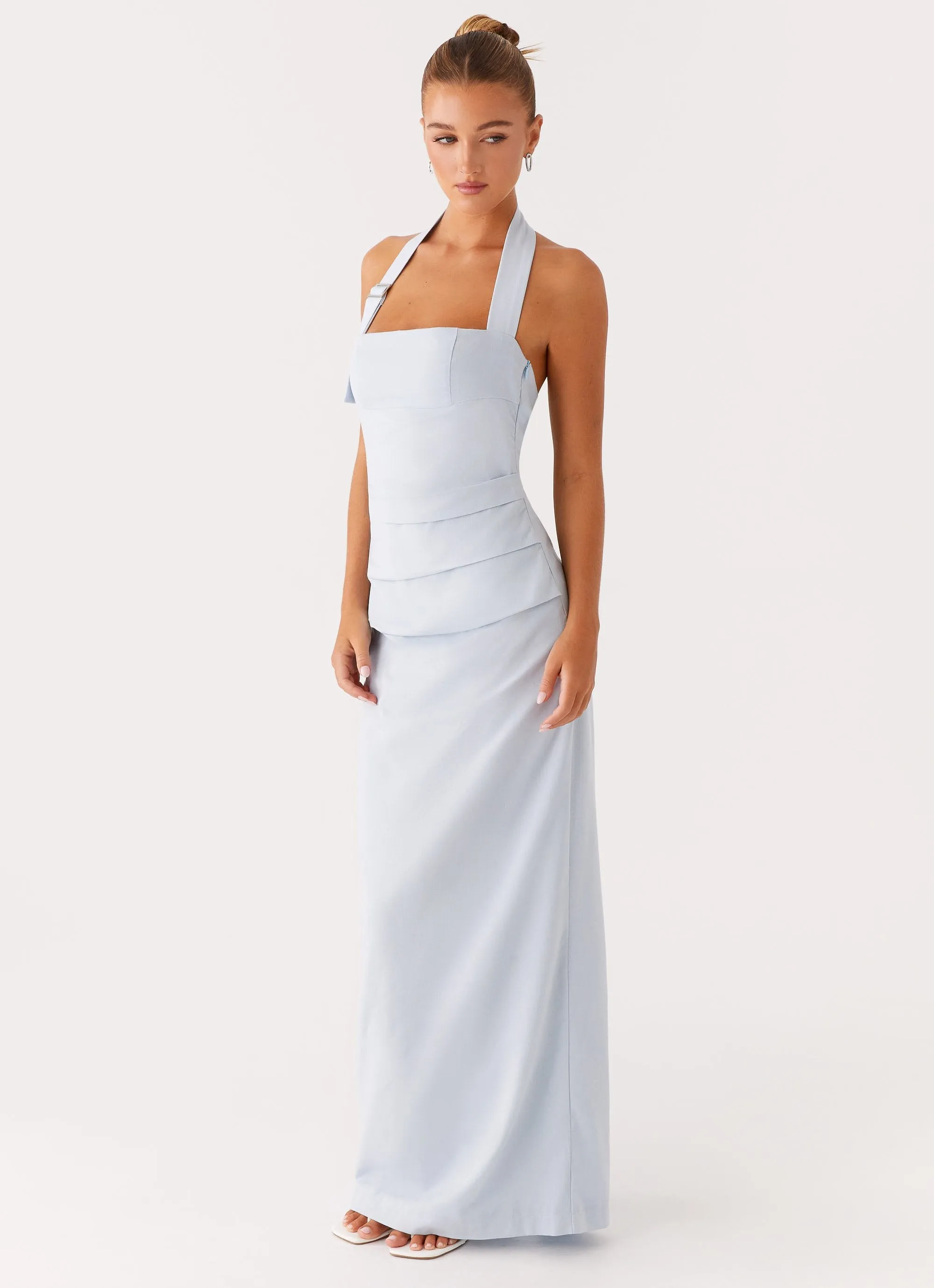 Glam Touch Rumour Has it Maxi Dress - Blue