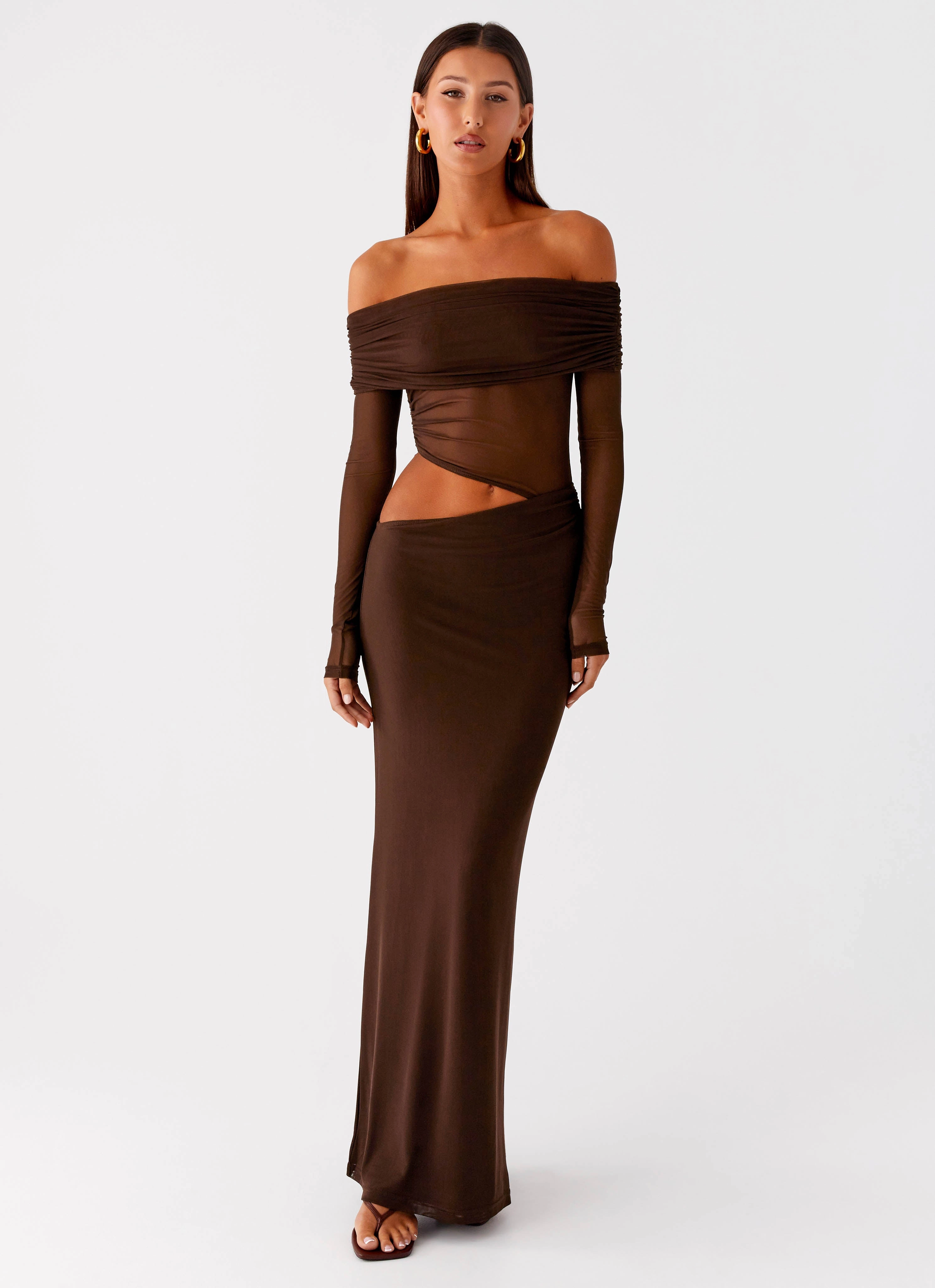 Comfort and Elegance Mood Focused Emery Maxi Dress - Chocolate