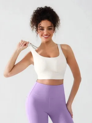 BRXL Wide-Strap Crisscross Sports Bra EasyCare Fabric