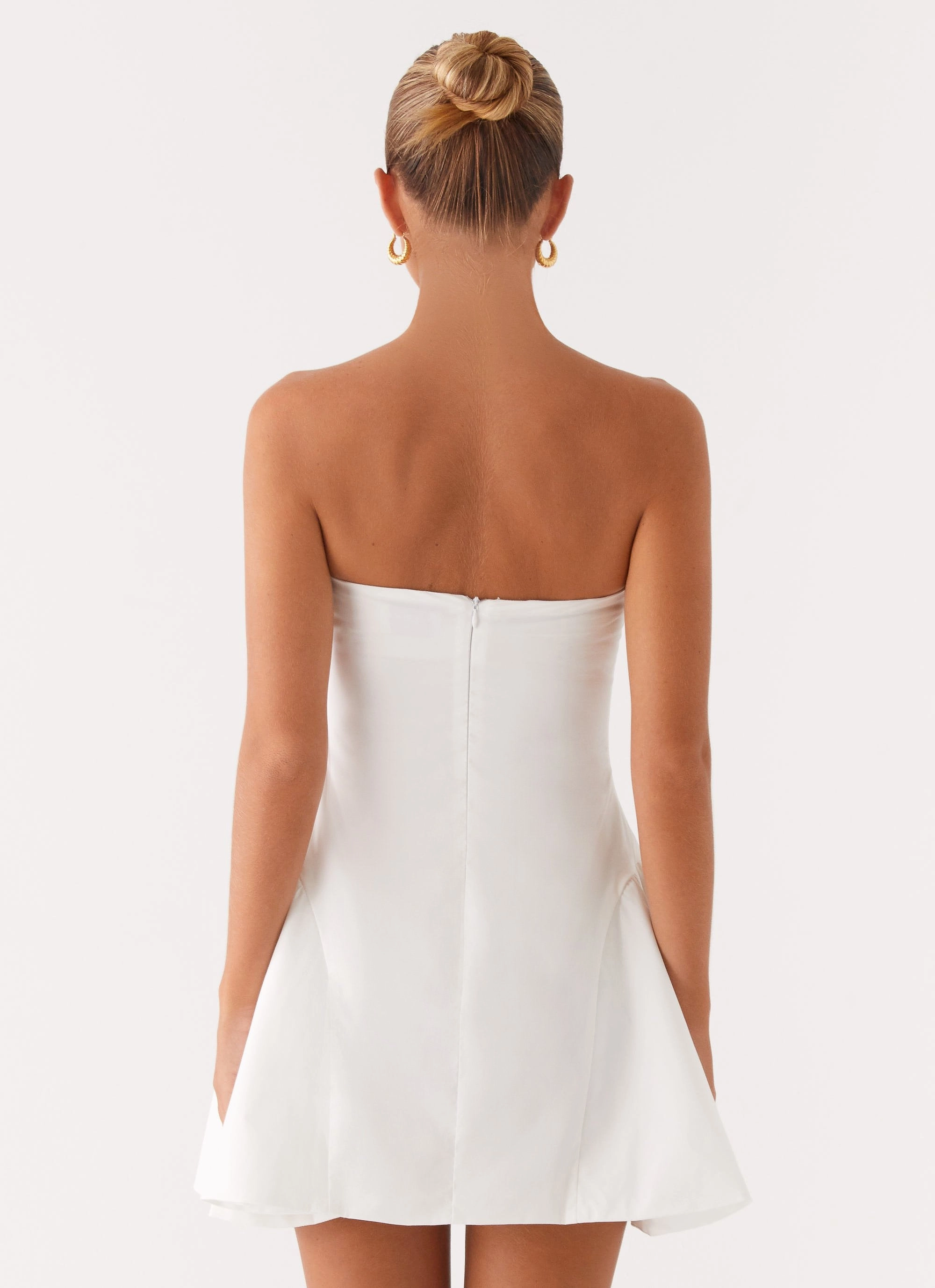 Lucille Mini Dress - White Sleek Presence