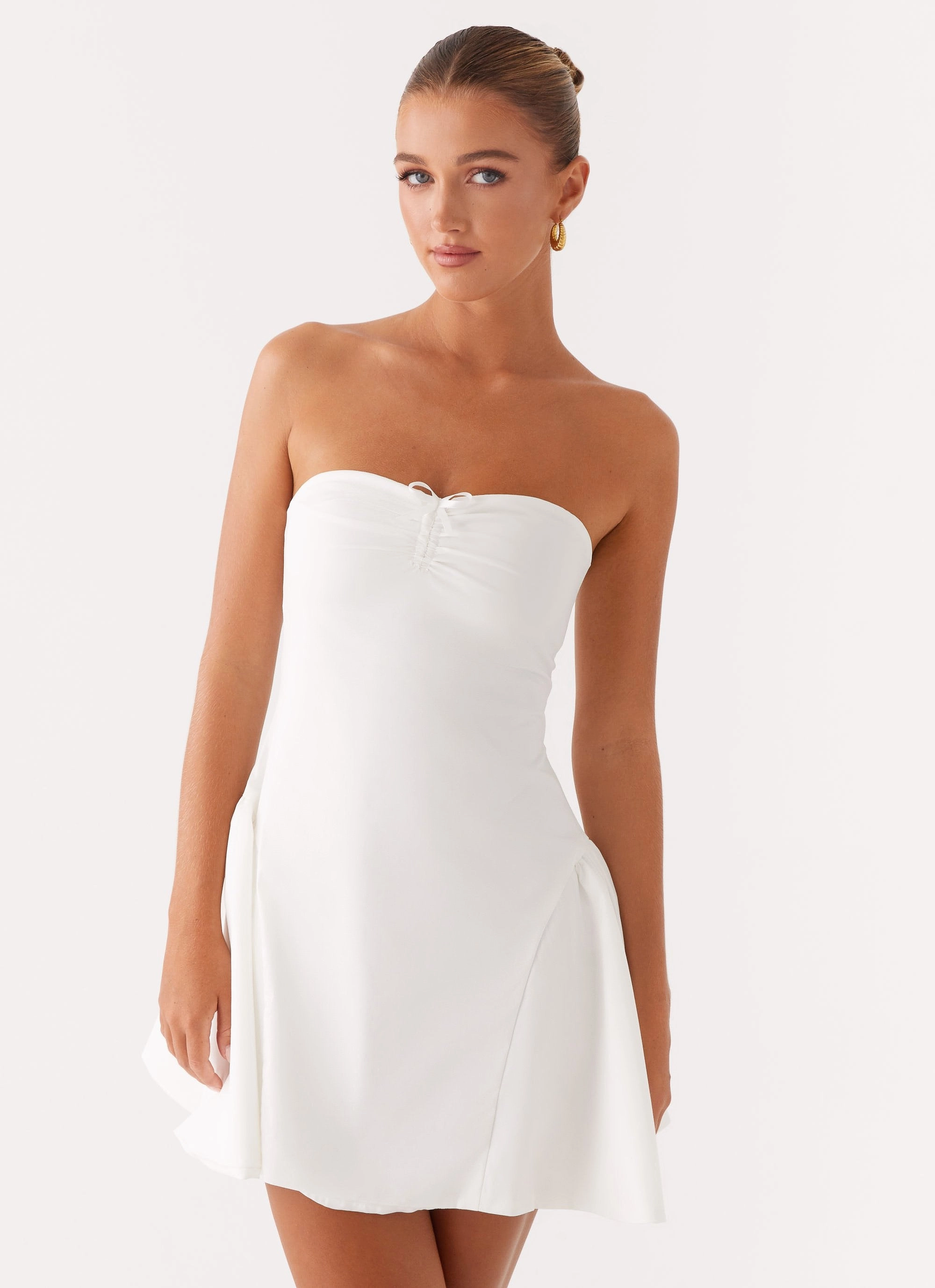 Lucille Mini Dress - White Low-Waist