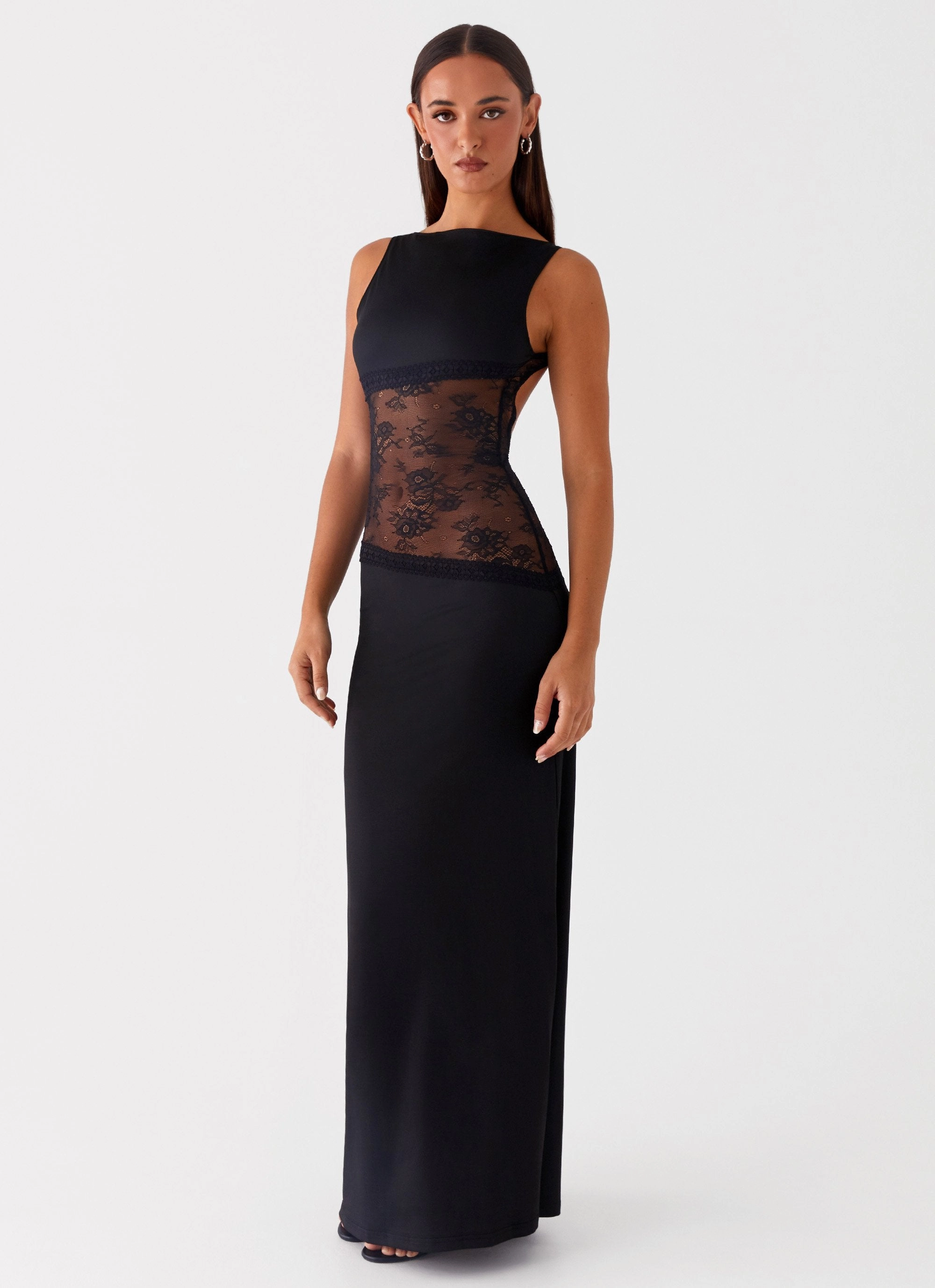 Lucinda Maxi Dress - Black Bright Colors Breathable