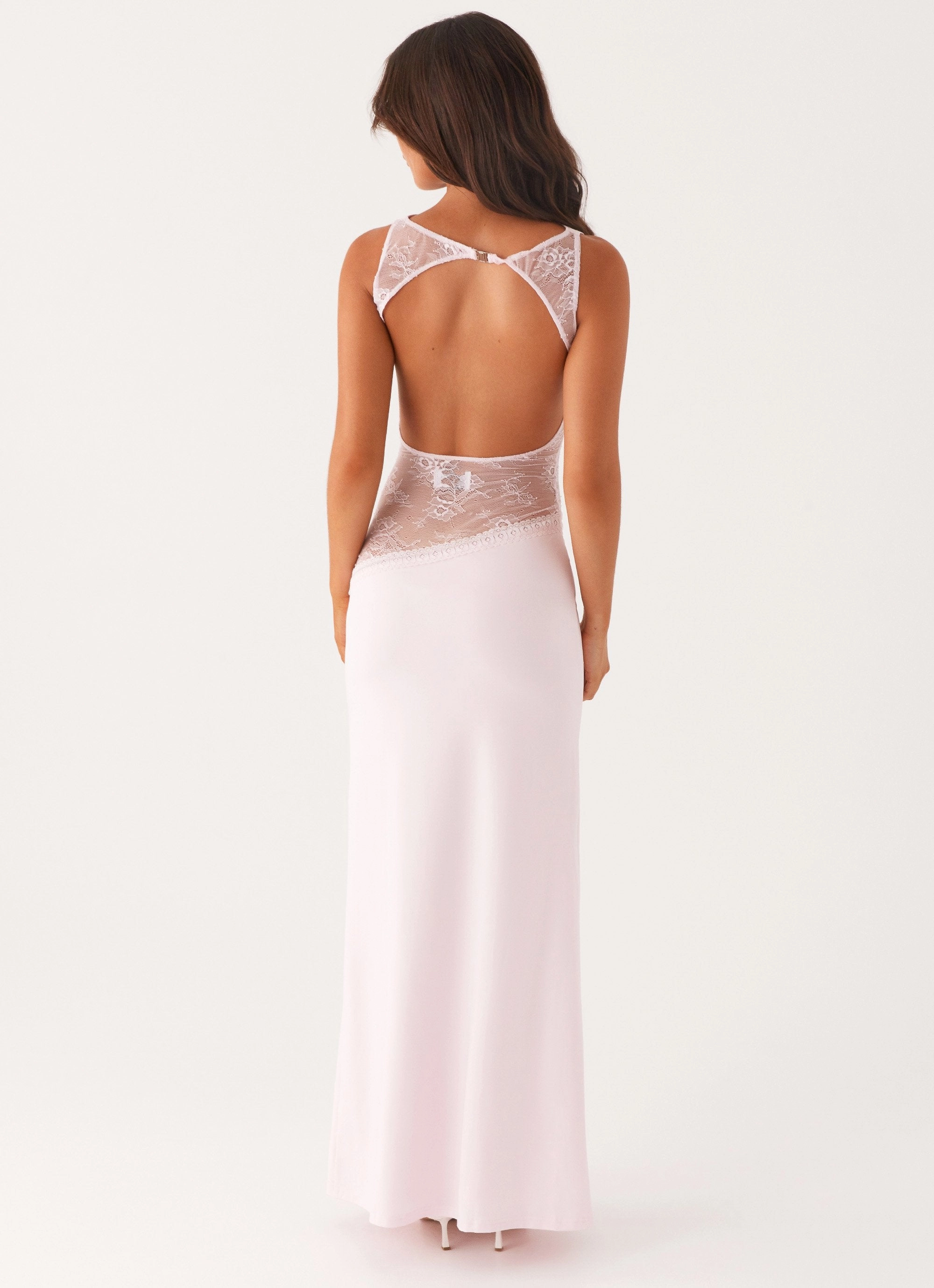 Lucinda Maxi Dress - Pink Fashionable Cut Classic Look