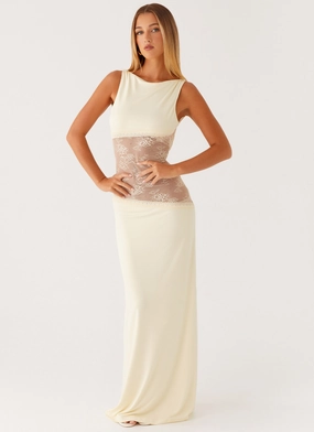 Lucinda Maxi Dress - Yellow Chilly Day Layers