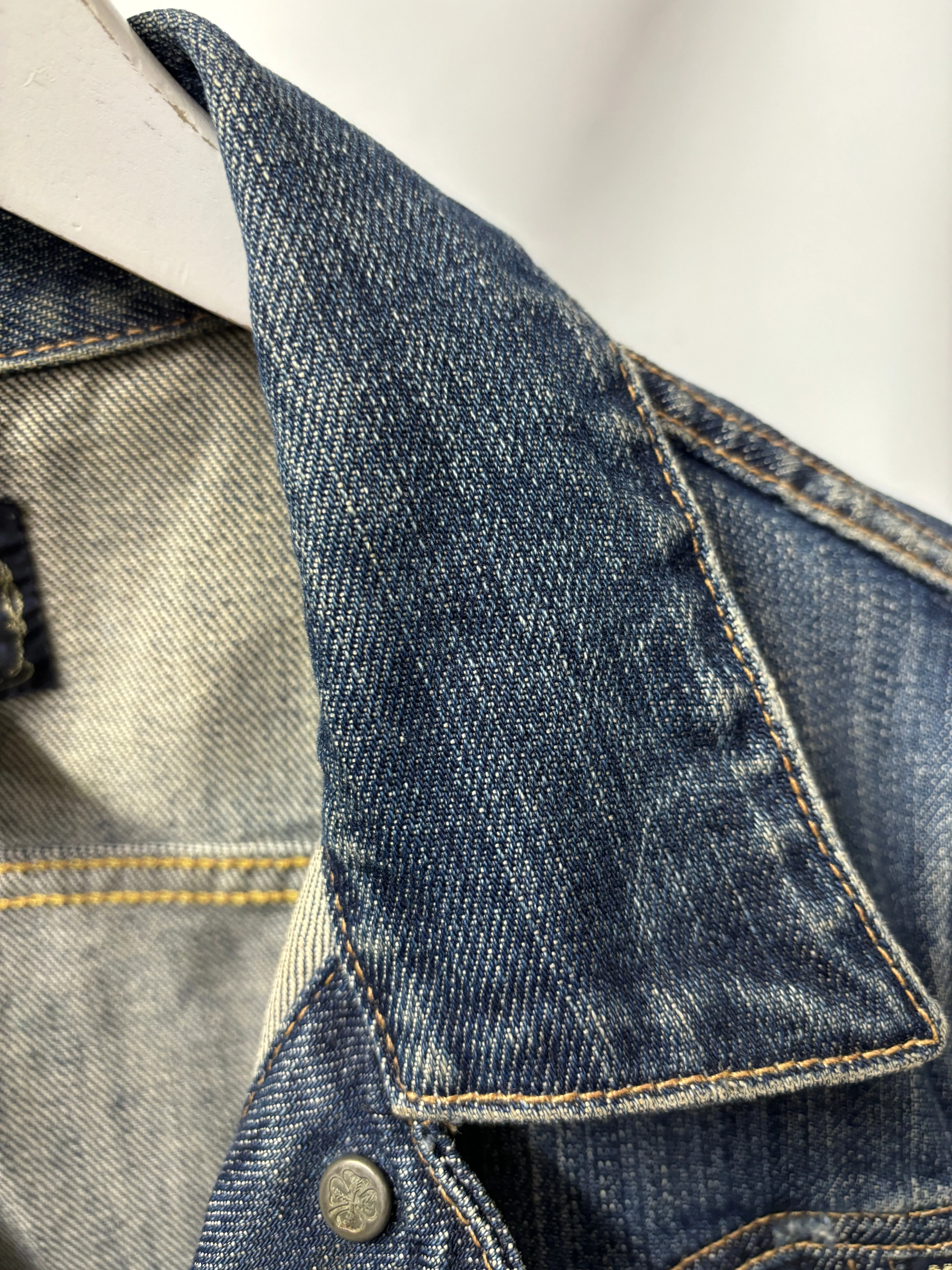 Lucky Brand Blue Denim Cropped Trucker Style Jacket Small
