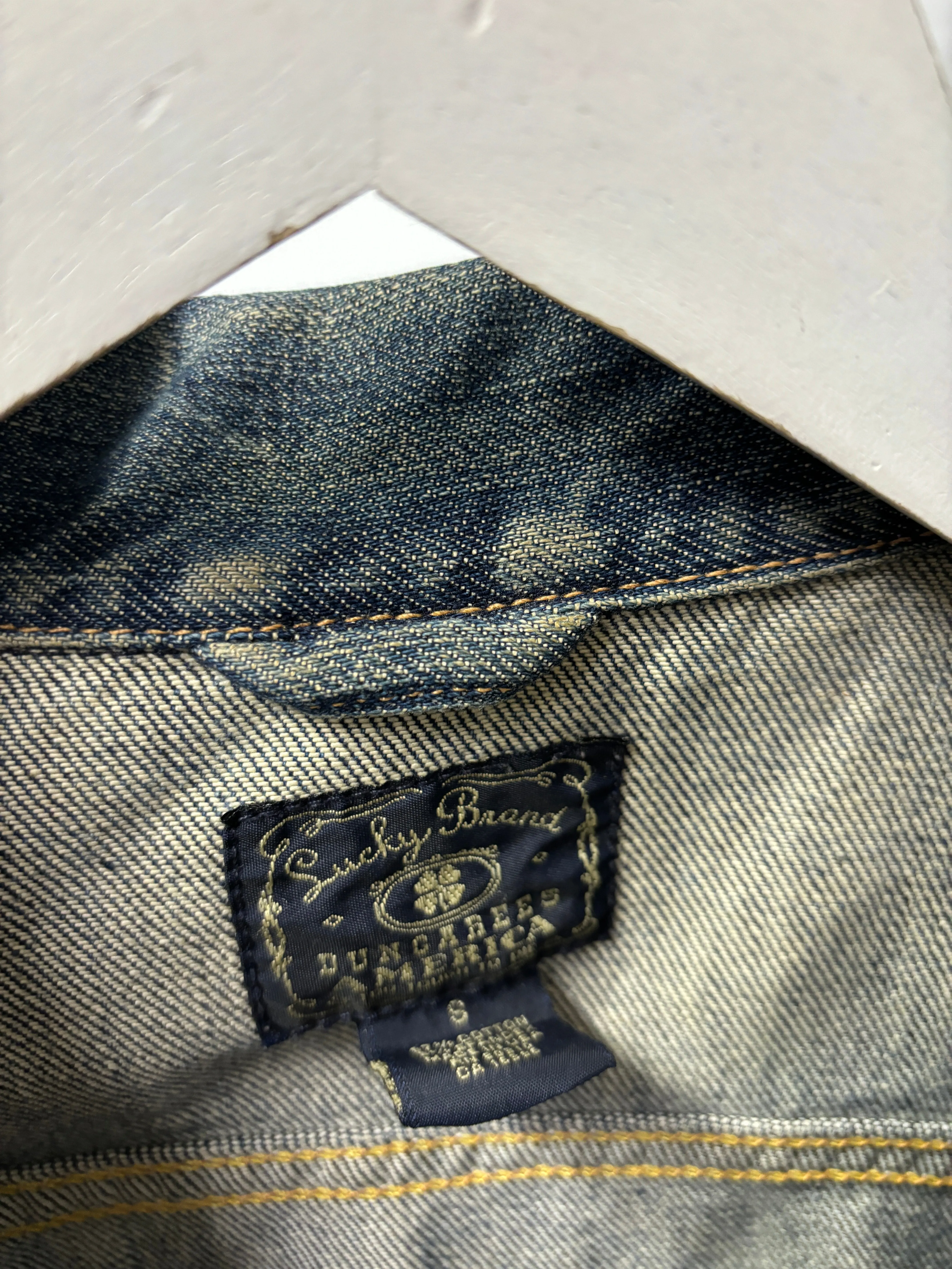 Lucky Brand Blue Denim Cropped Trucker Style Jacket Small