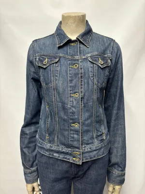 Lucky Brand Blue Denim Cropped Trucker Style Jacket Small