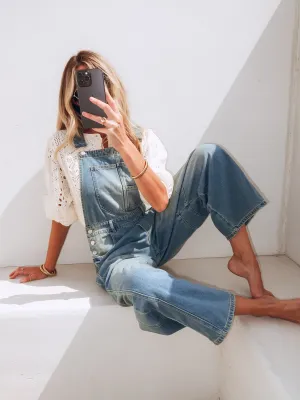 Lucky One Barrel Denim Overalls - Final Sale