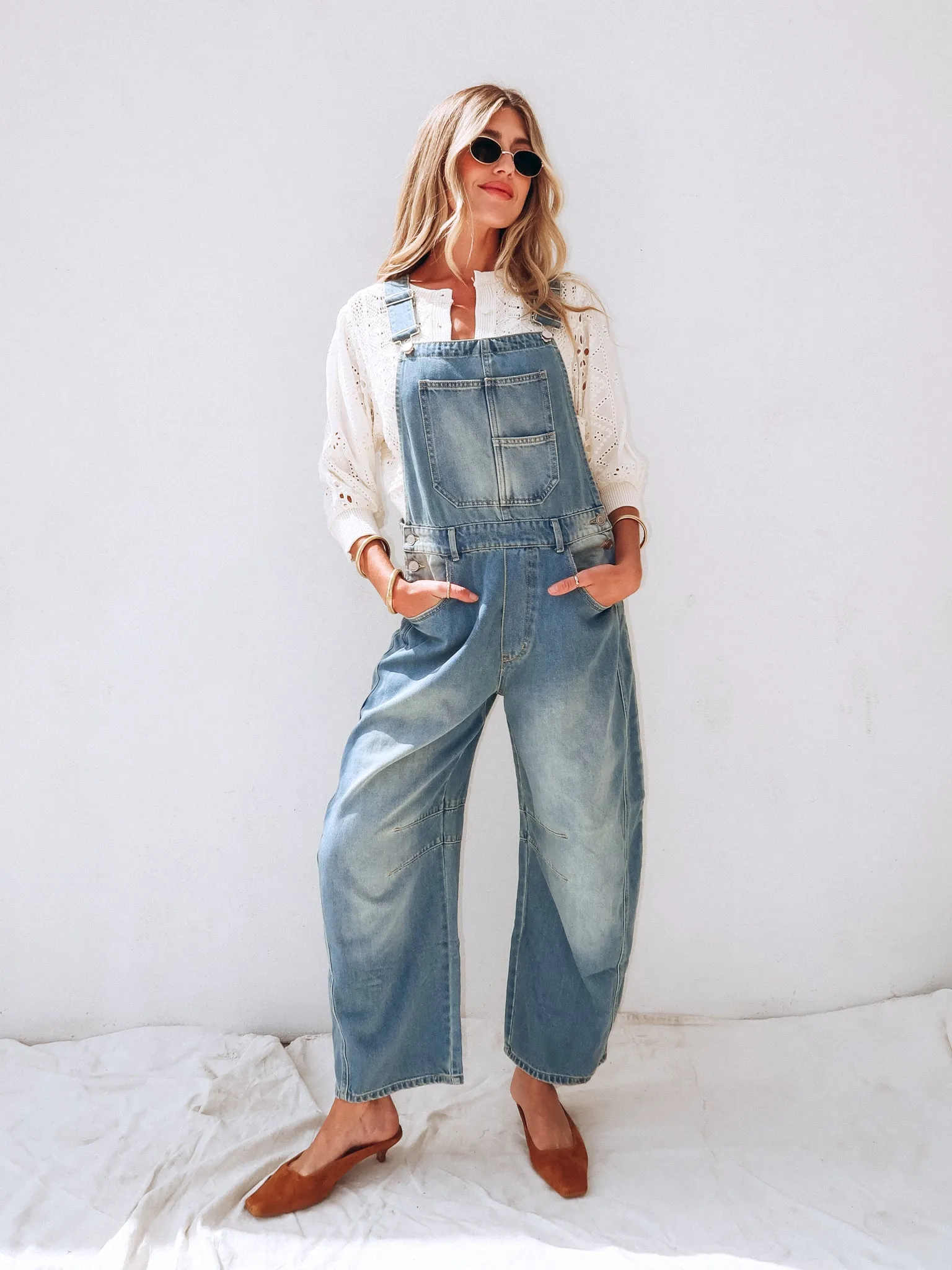 Lucky One Barrel Denim Overalls - Final Sale