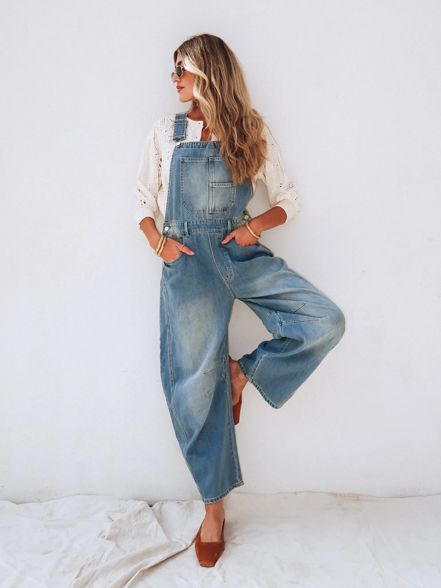 Lucky One Barrel Denim Overalls - Final Sale