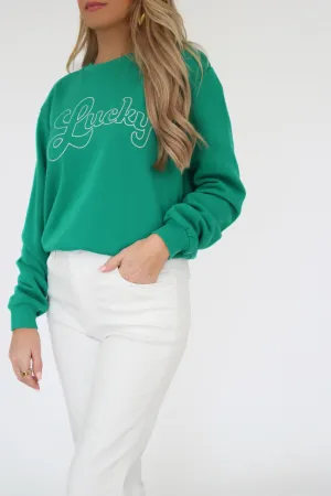 Soft Touch Lucky Sweatshirt - Lucky Green (final sale)