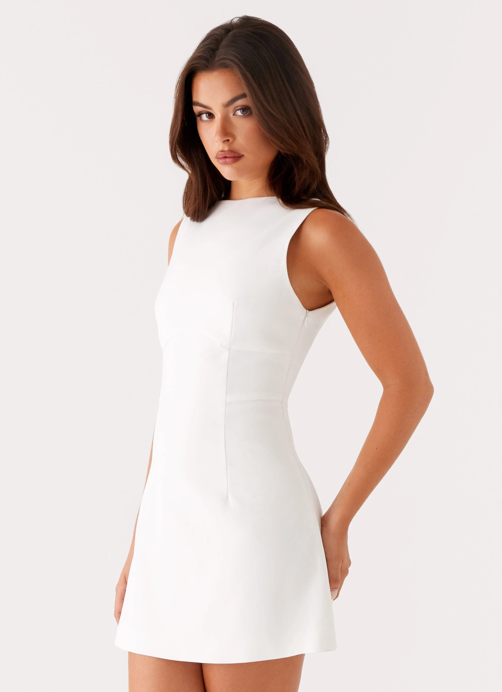 Evening Tone Lulita Mini Dress - White