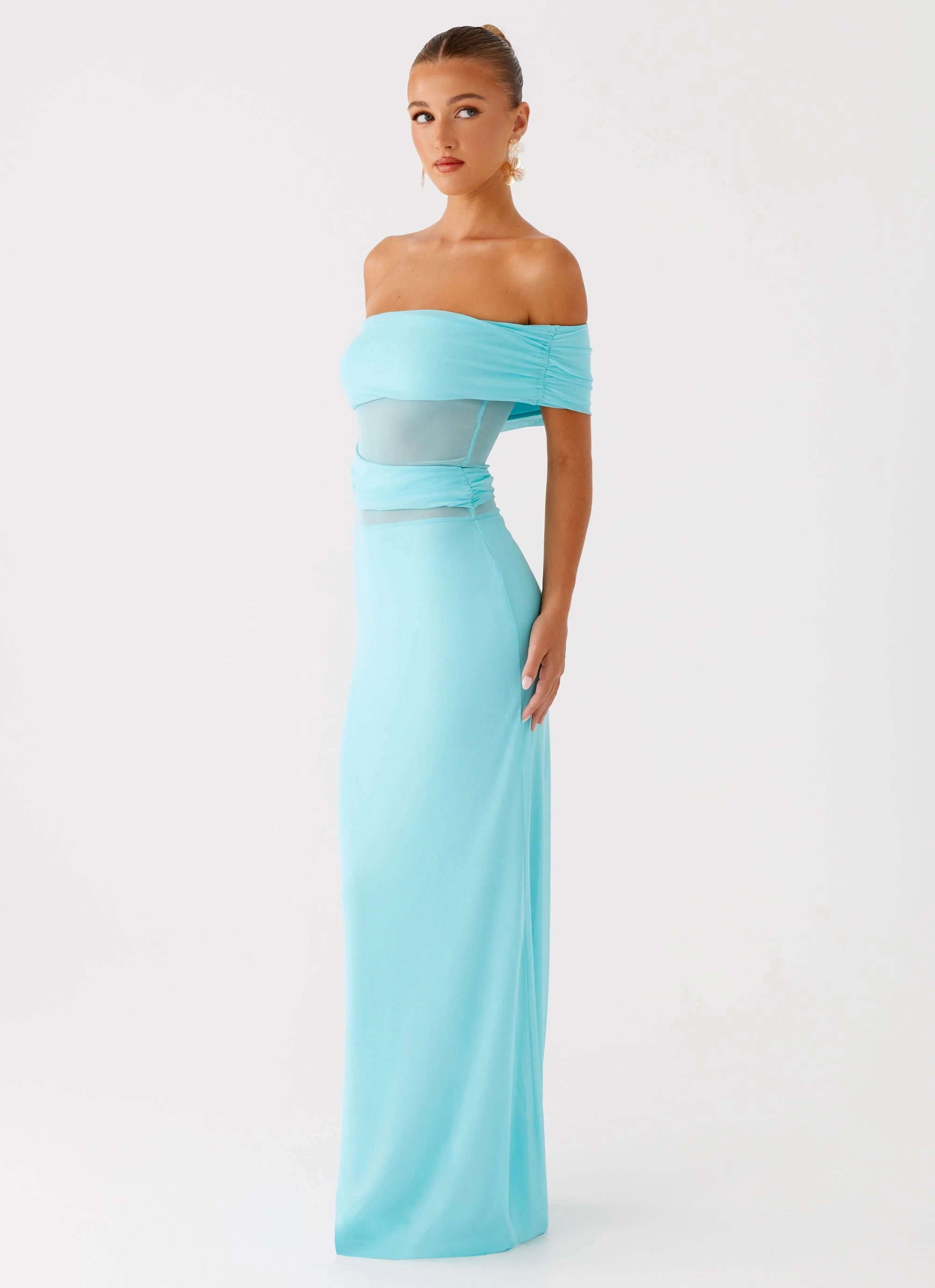 Lumi Maxi Dress - Turquoise Refined Form Smooth Detail
