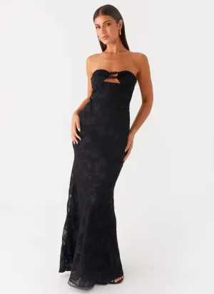 Vibrant Form Smooth Motion Lunar Maxi Dress - Black