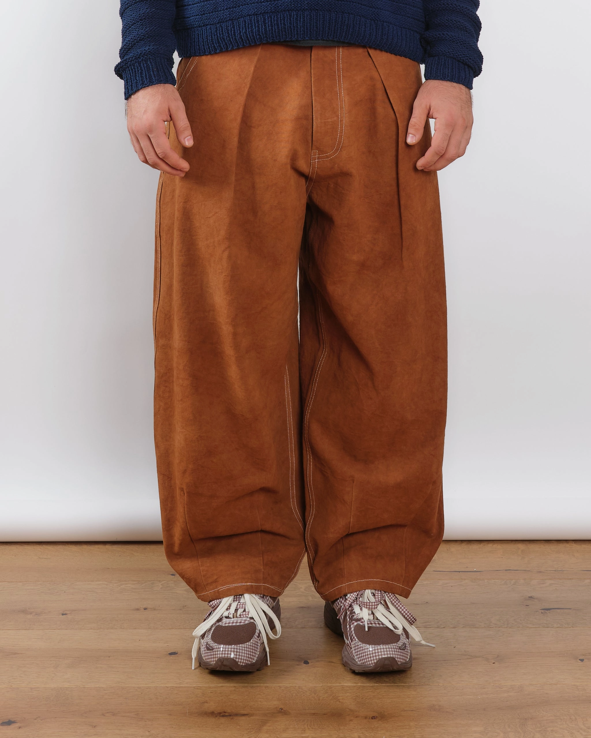 Lush Pants - Brown Wonky-Wear Light and Breezy