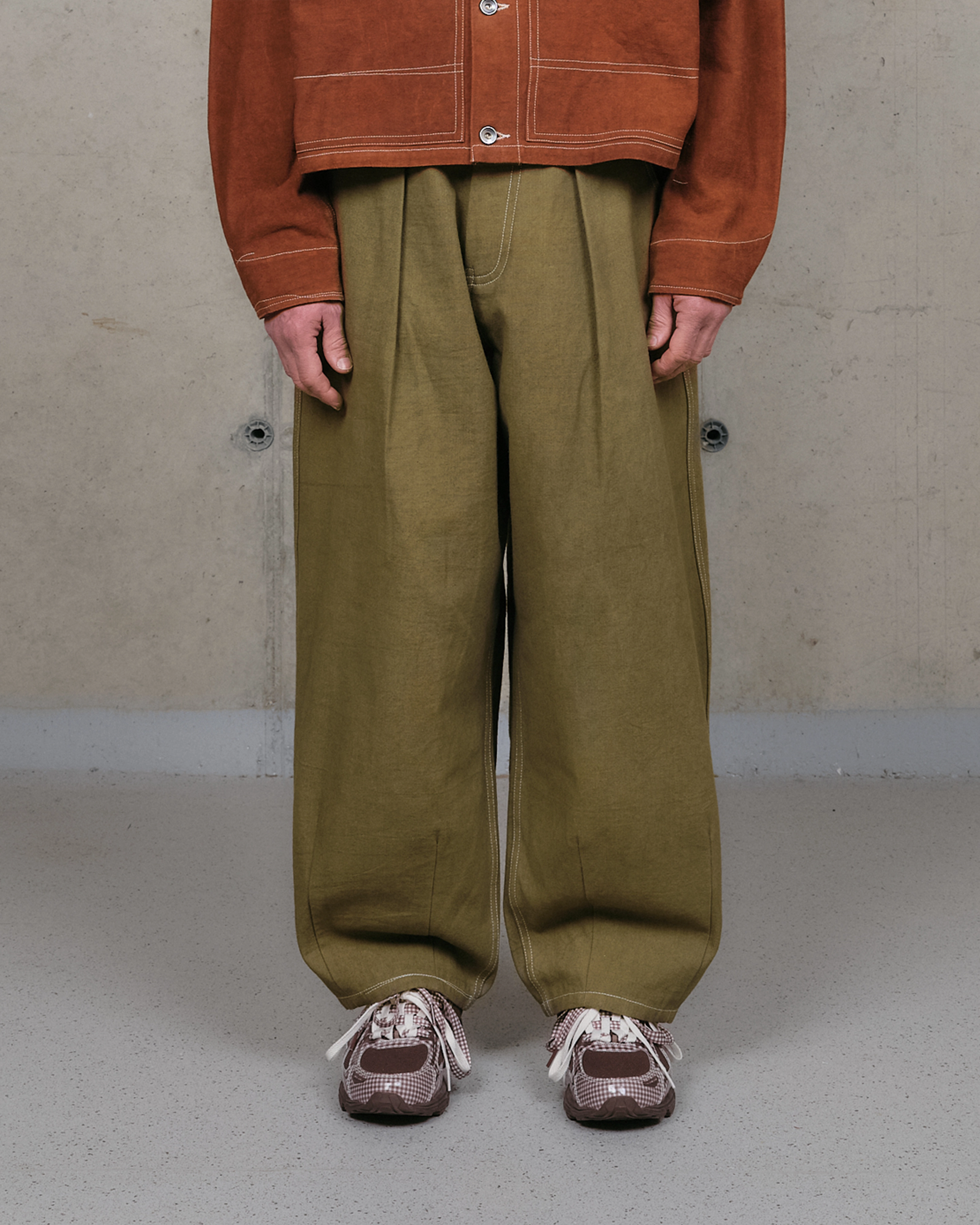 Chic Everyday Wear Kimono-Sleeve Lush Pants - Olive Wonky-Wear
