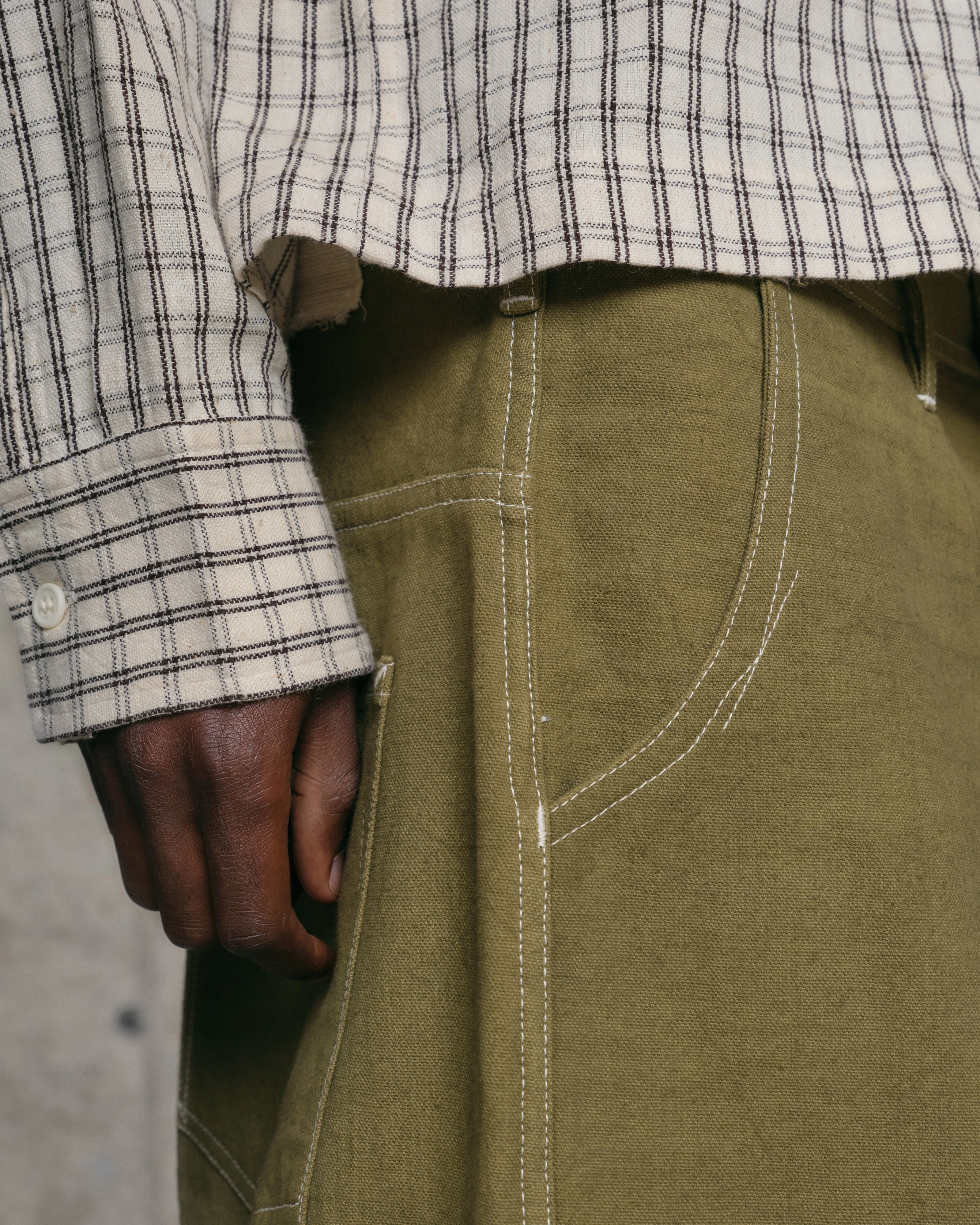 Lush Pants - Olive Wonky-Wear Elegant Appearance